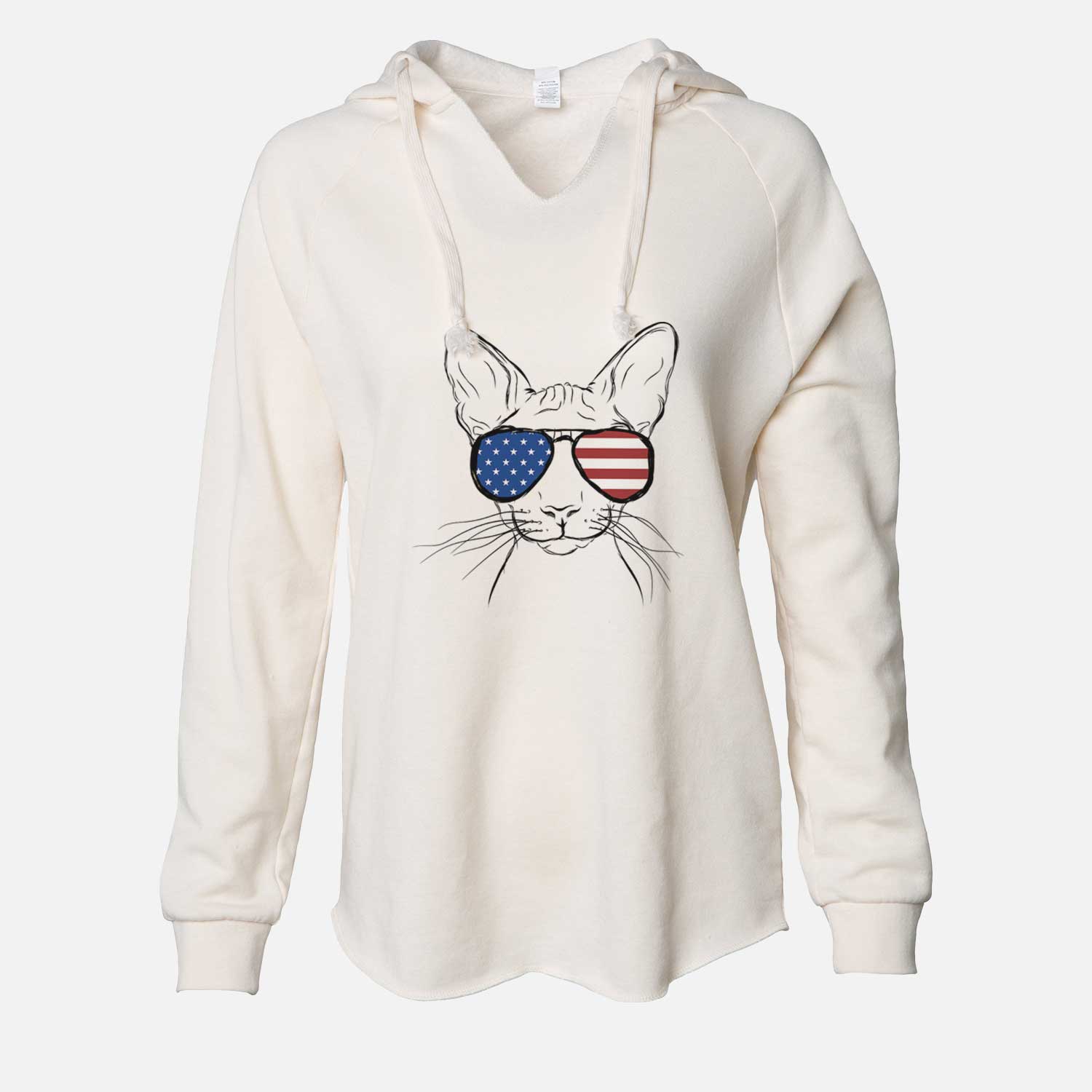 USA Sammy the Spinx Cat - Cali Wave Hooded Sweatshirt