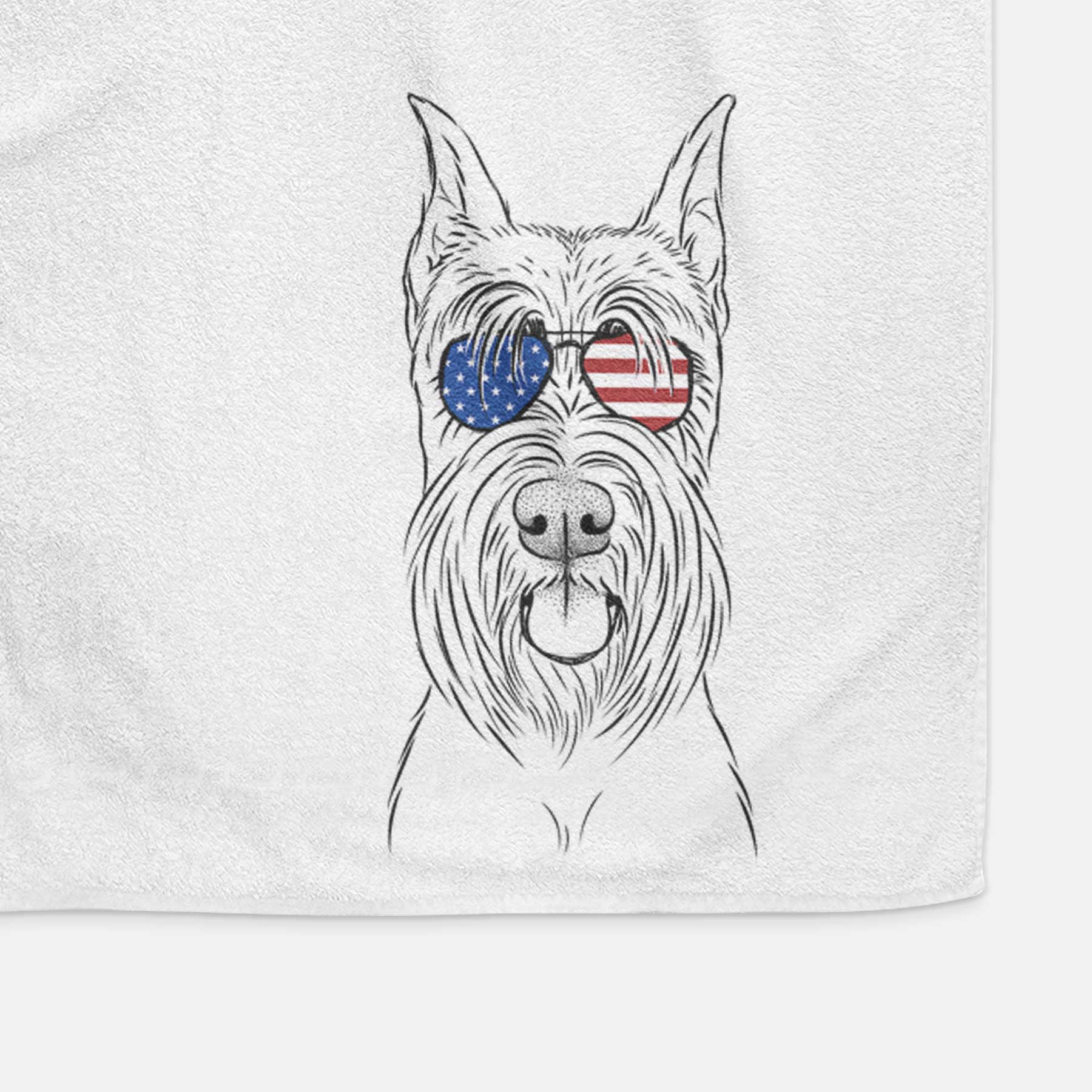 Samuel the Standard Schnauzer Decorative Hand Towel