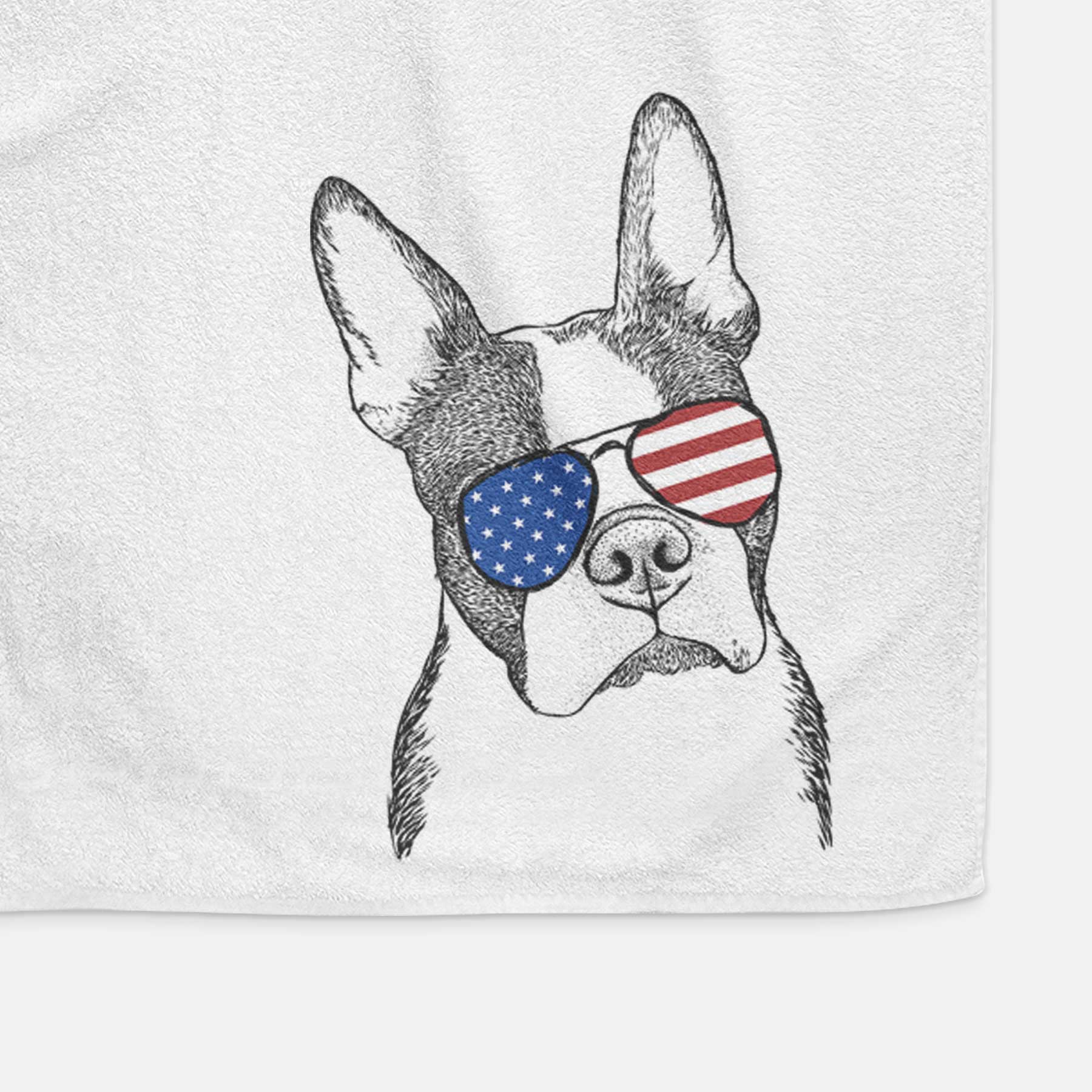 Samuel the Boston Terrier Decorative Hand Towel