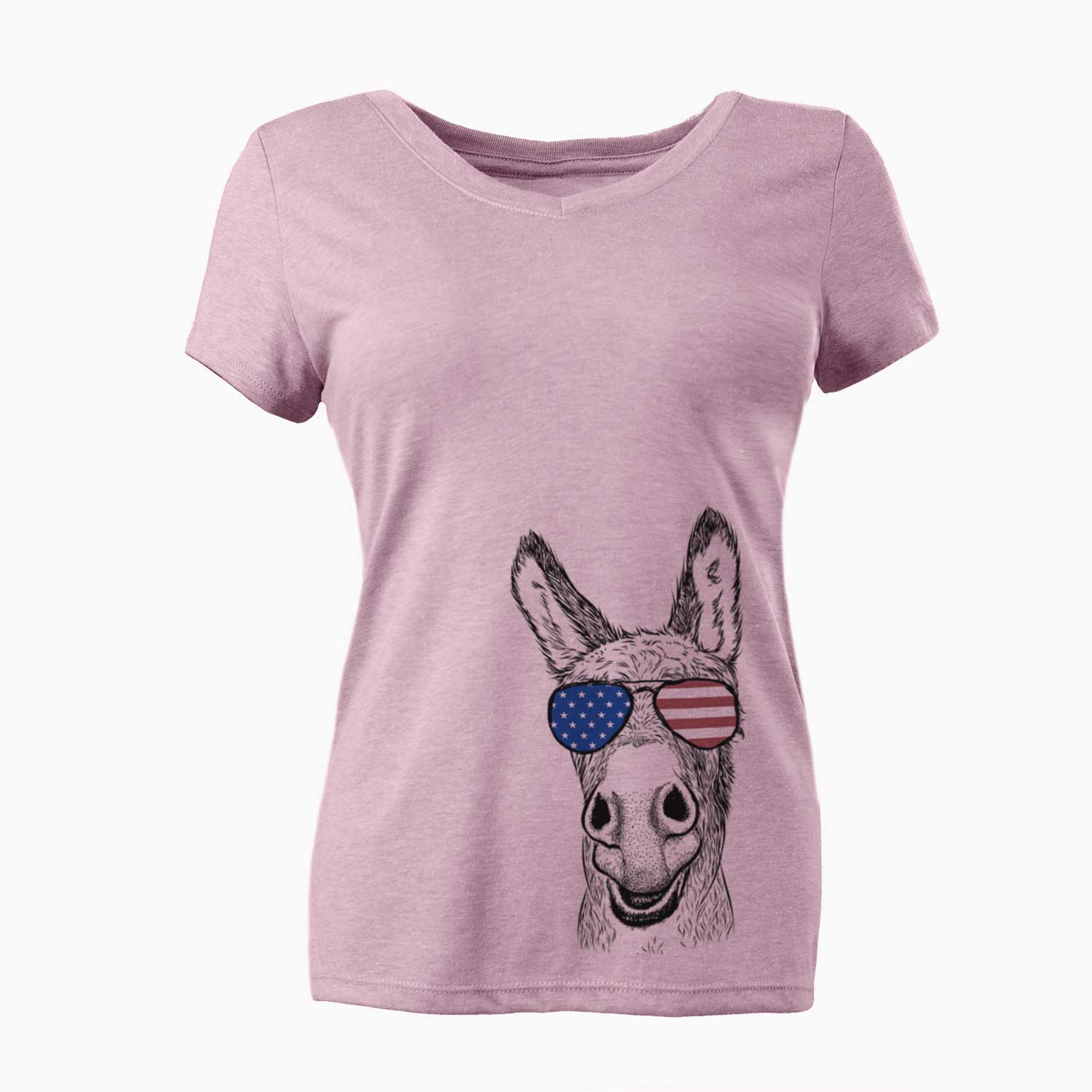 USA Samule the Donkey - Women's Perfect V-neck Shirt