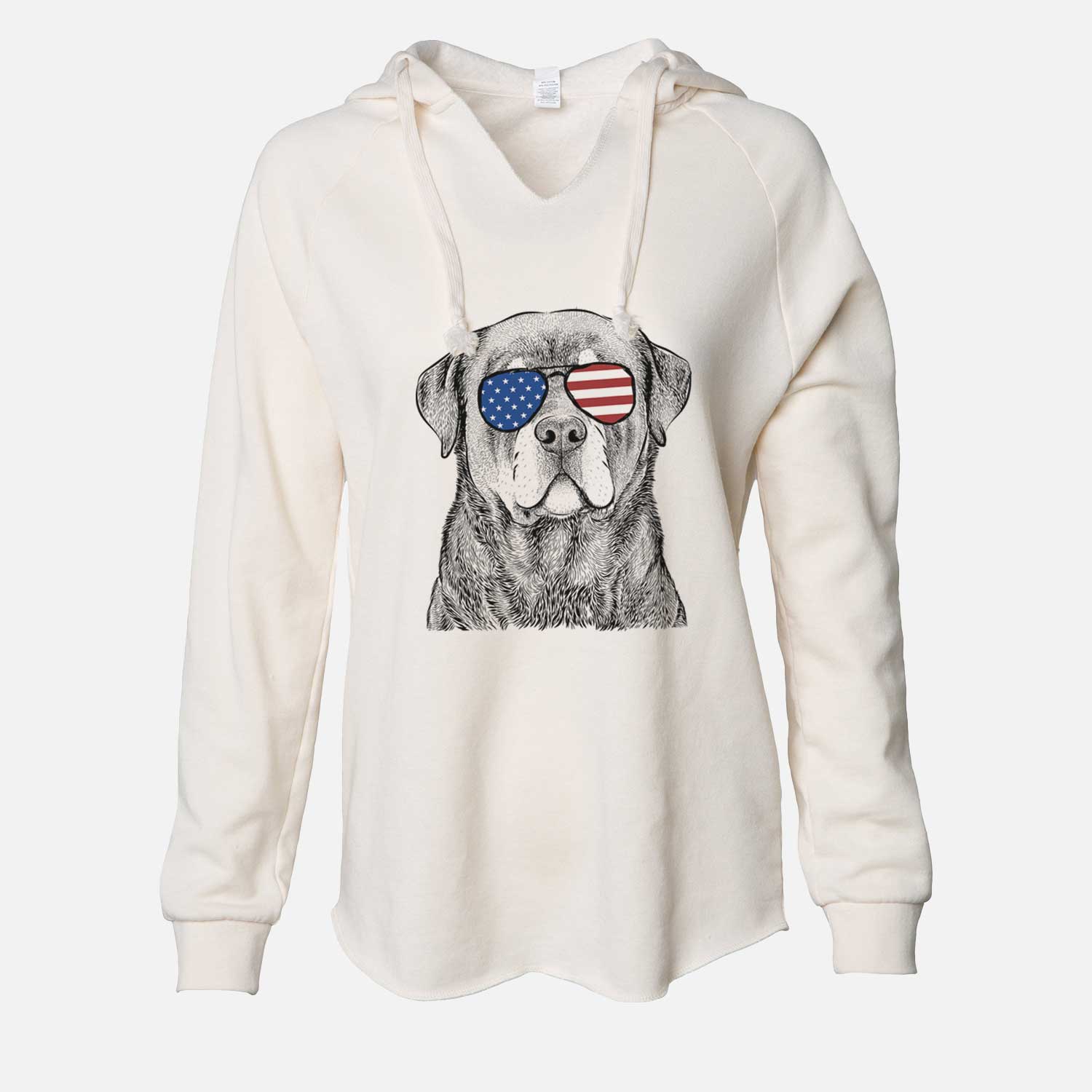 USA Sarge the Rottweiler - Cali Wave Hooded Sweatshirt