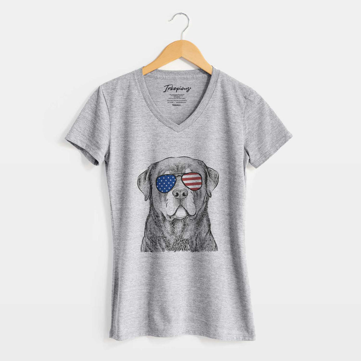USA Sarge the Rottweiler - Women&#39;s Perfect V-neck Shirt