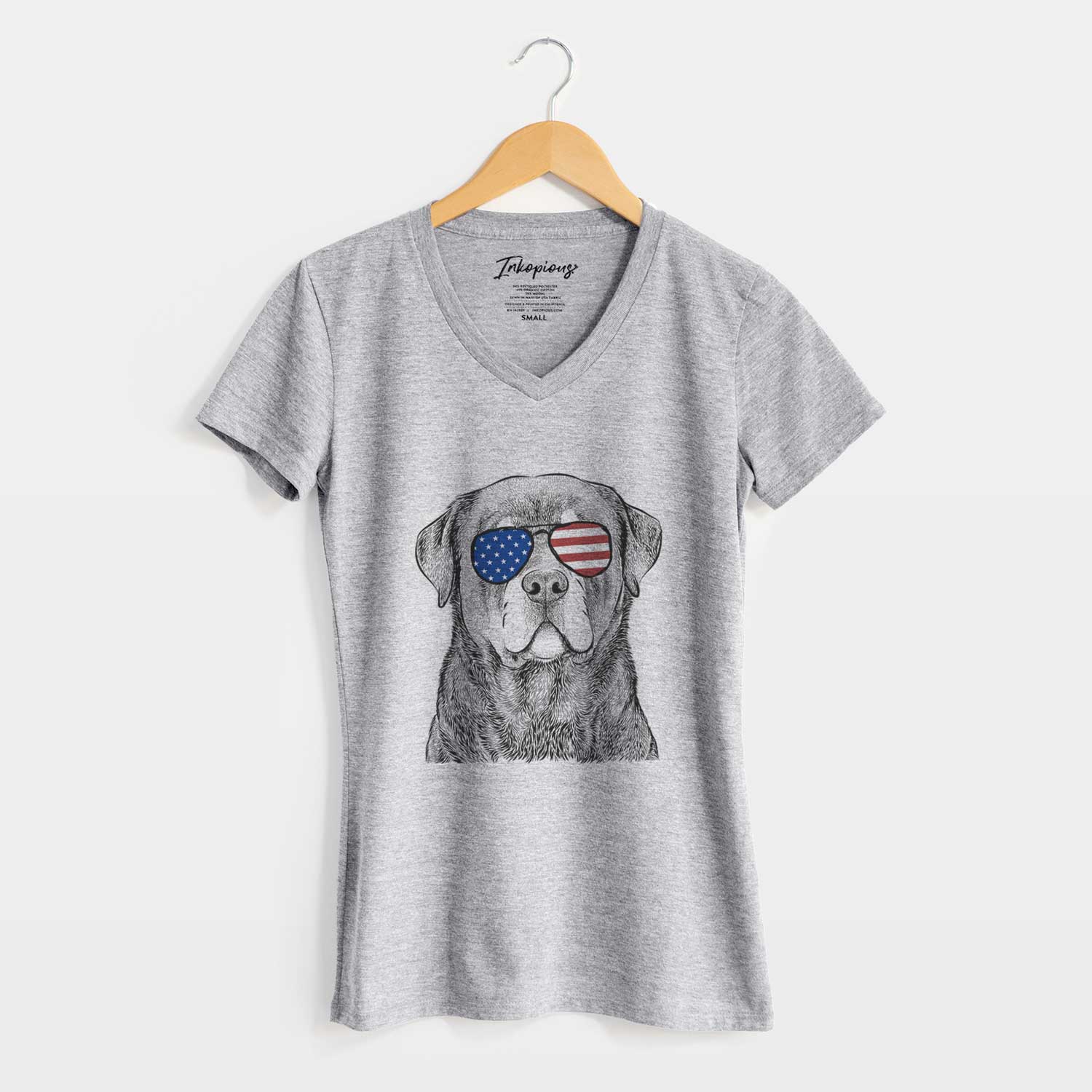 USA Sarge the Rottweiler - Women's Perfect V-neck Shirt