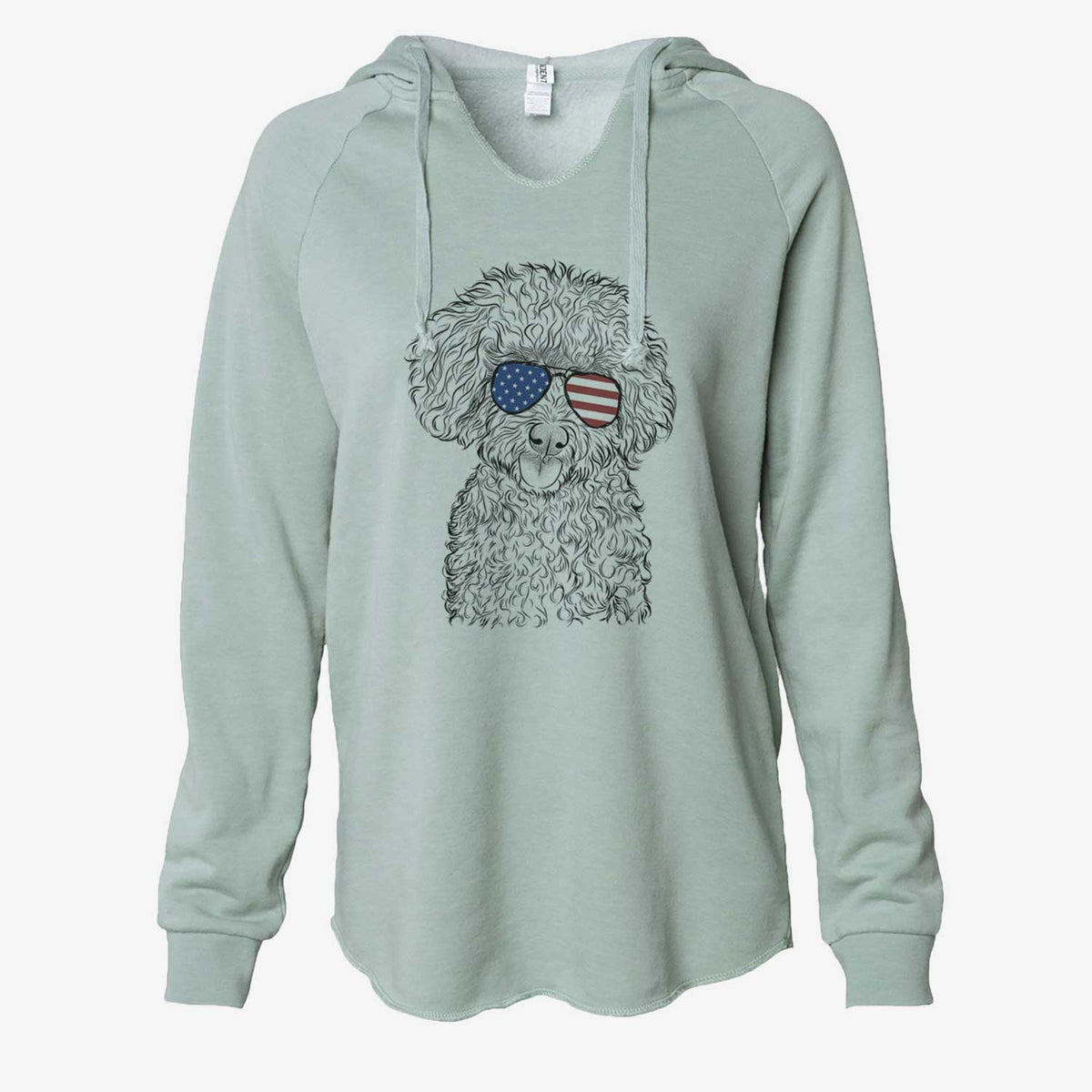 USA Satsu the Micro Teacup Poodle - Cali Wave Hooded Sweatshirt