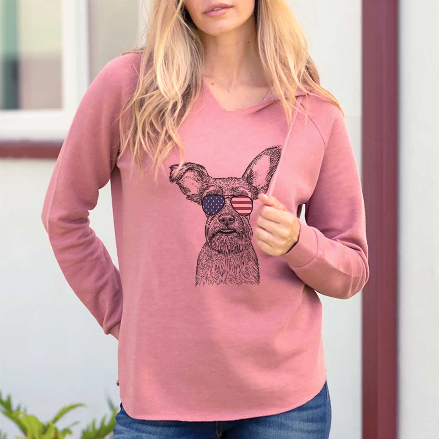 USA Sawyer the Snorkie - Cali Wave Hooded Sweatshirt