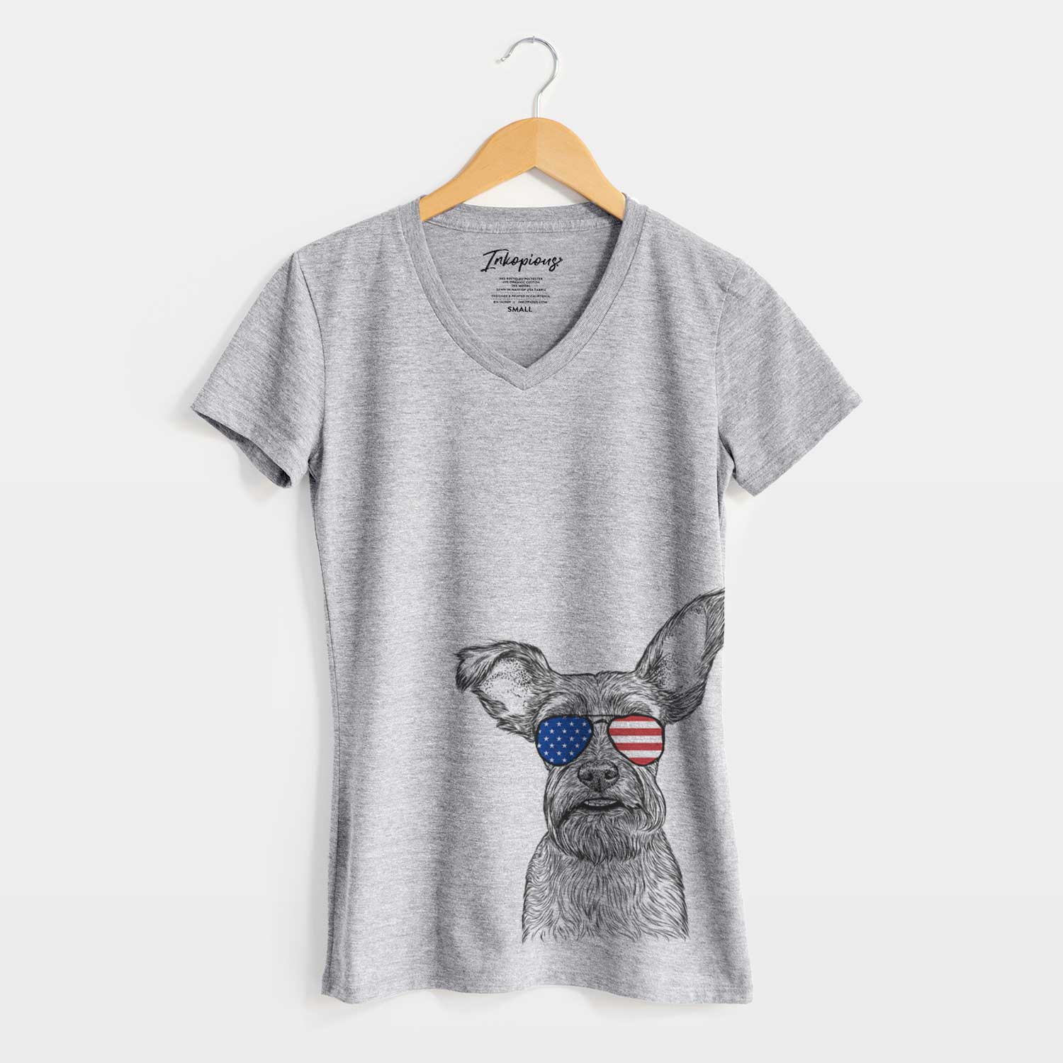 USA Sawyer the Snorkie - Women's Perfect V-neck Shirt
