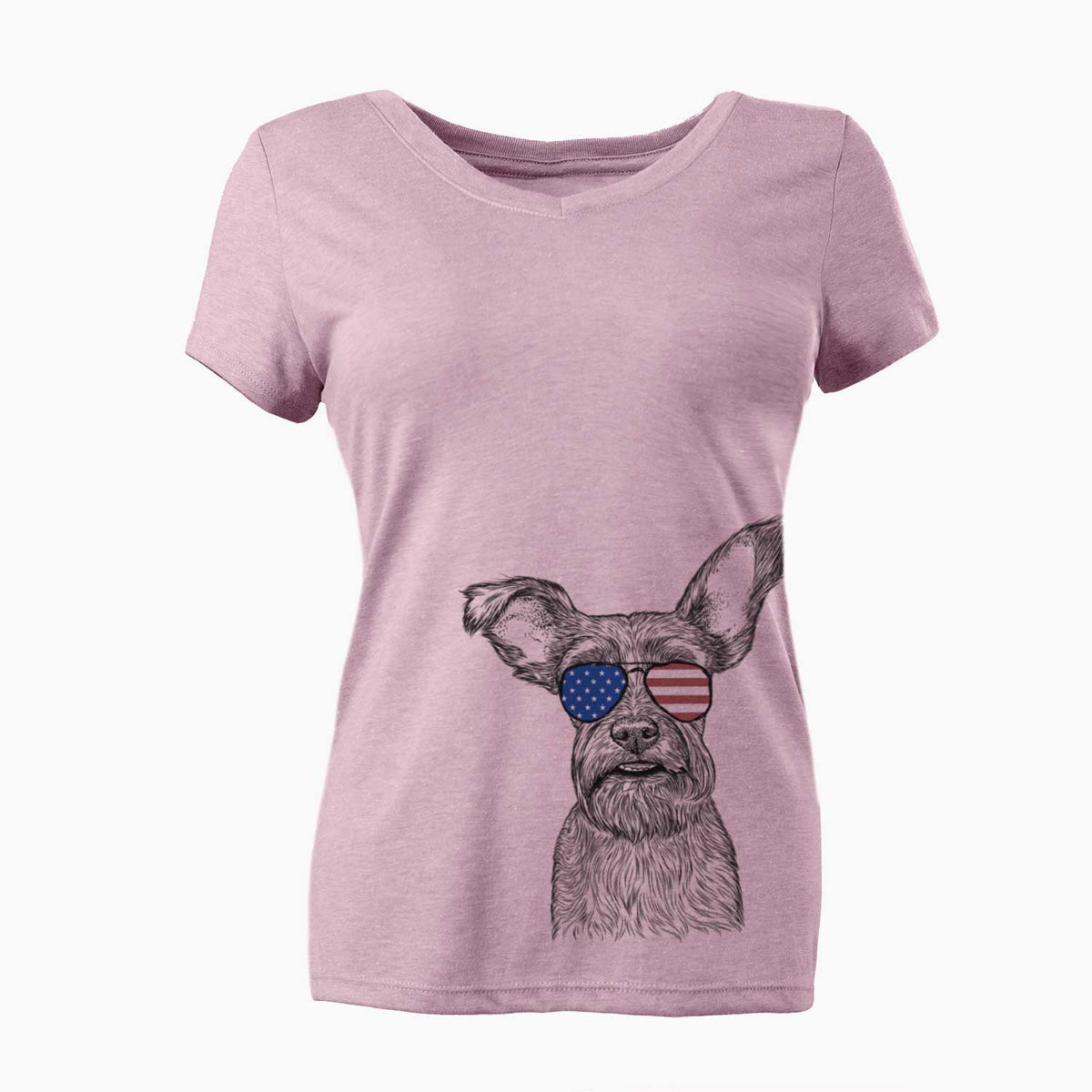 USA Sawyer the Snorkie - Women's Perfect V-neck Shirt
