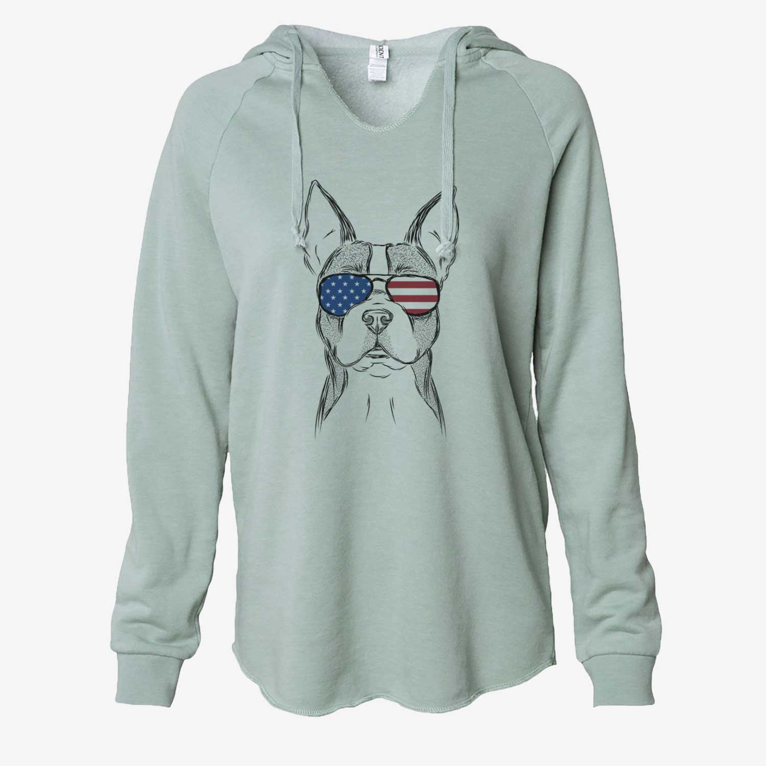 USA Scout the Boston Terrier - Cali Wave Hooded Sweatshirt