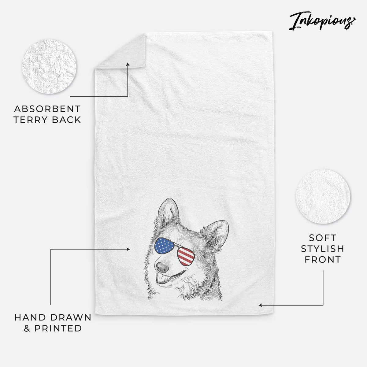 Scout the Pembroke Welsh Corgi Decorative Hand Towel