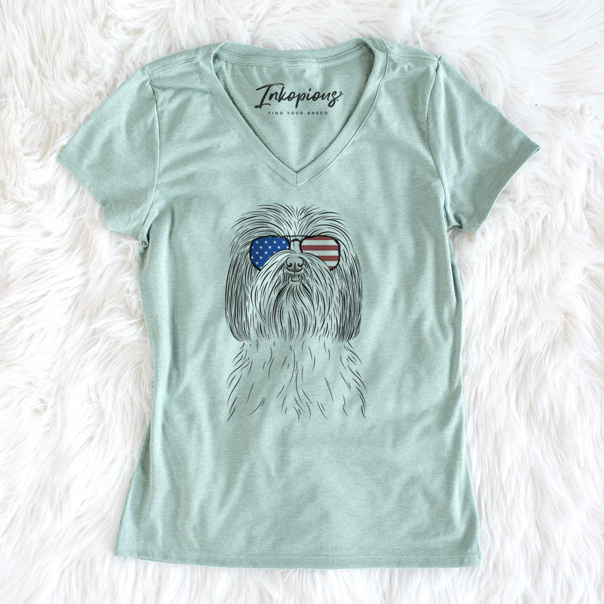 USA Scully the Shih Tzu - Women's Perfect V-neck Shirt