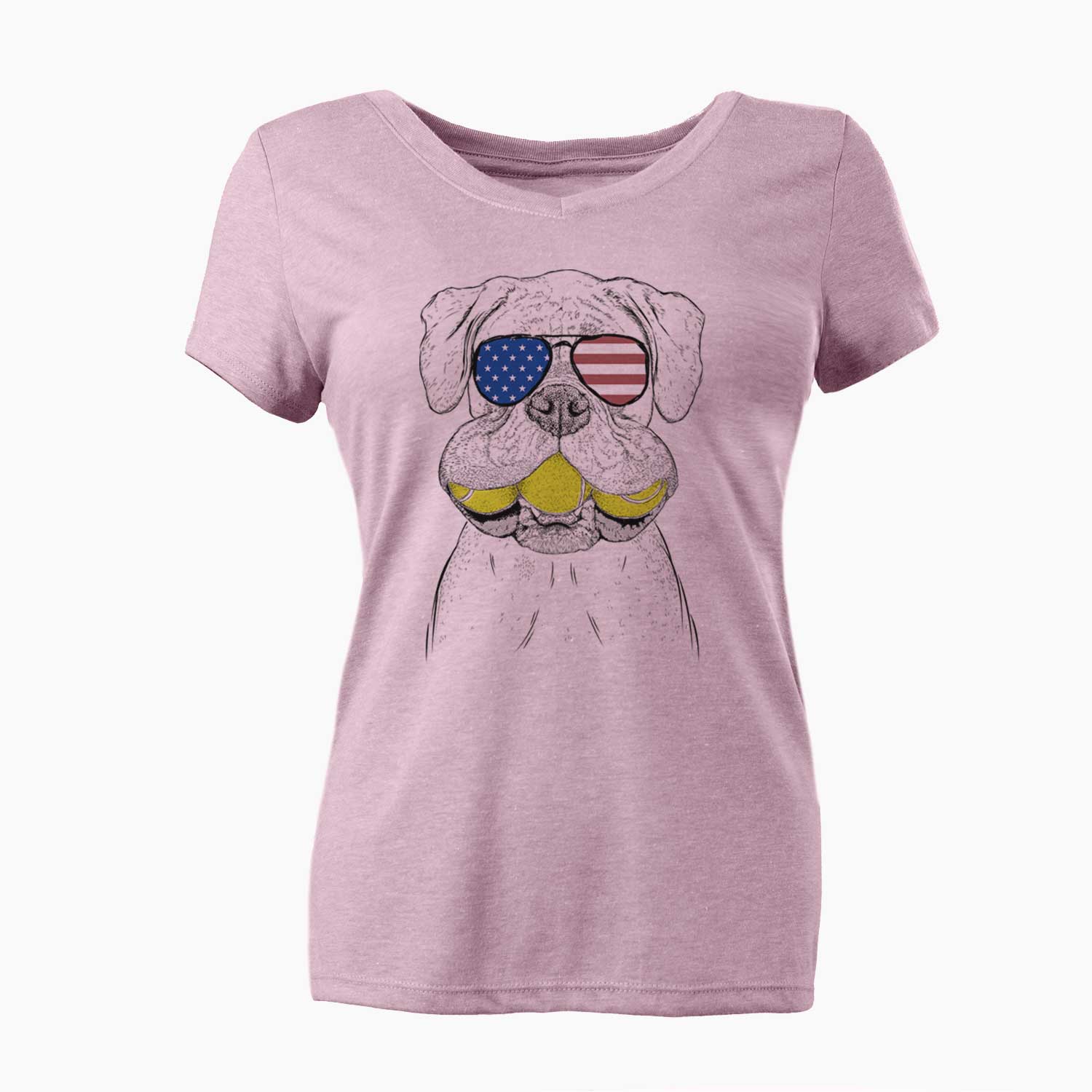 USA Seamus the Boxer - Women's Perfect V-neck Shirt