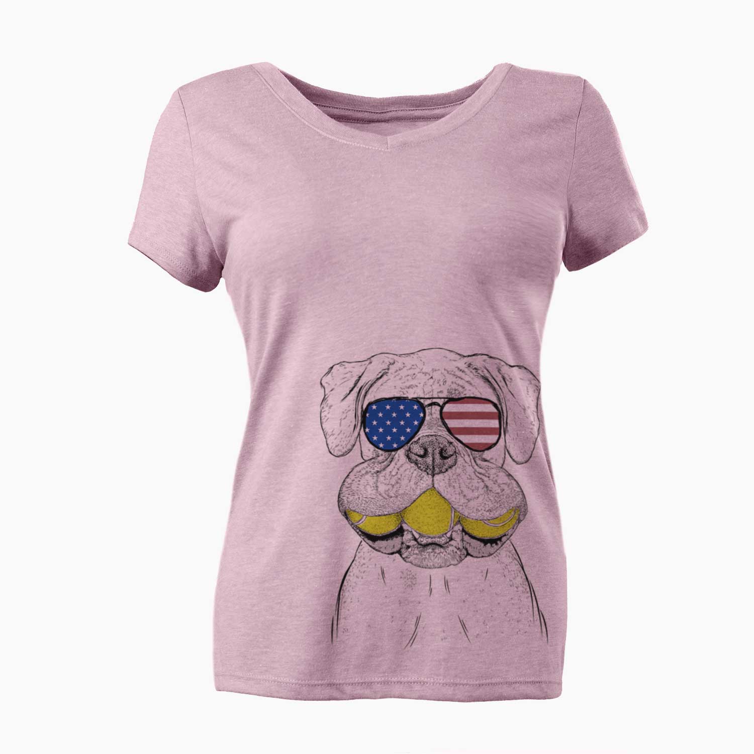 USA Seamus the Boxer - Women's Perfect V-neck Shirt