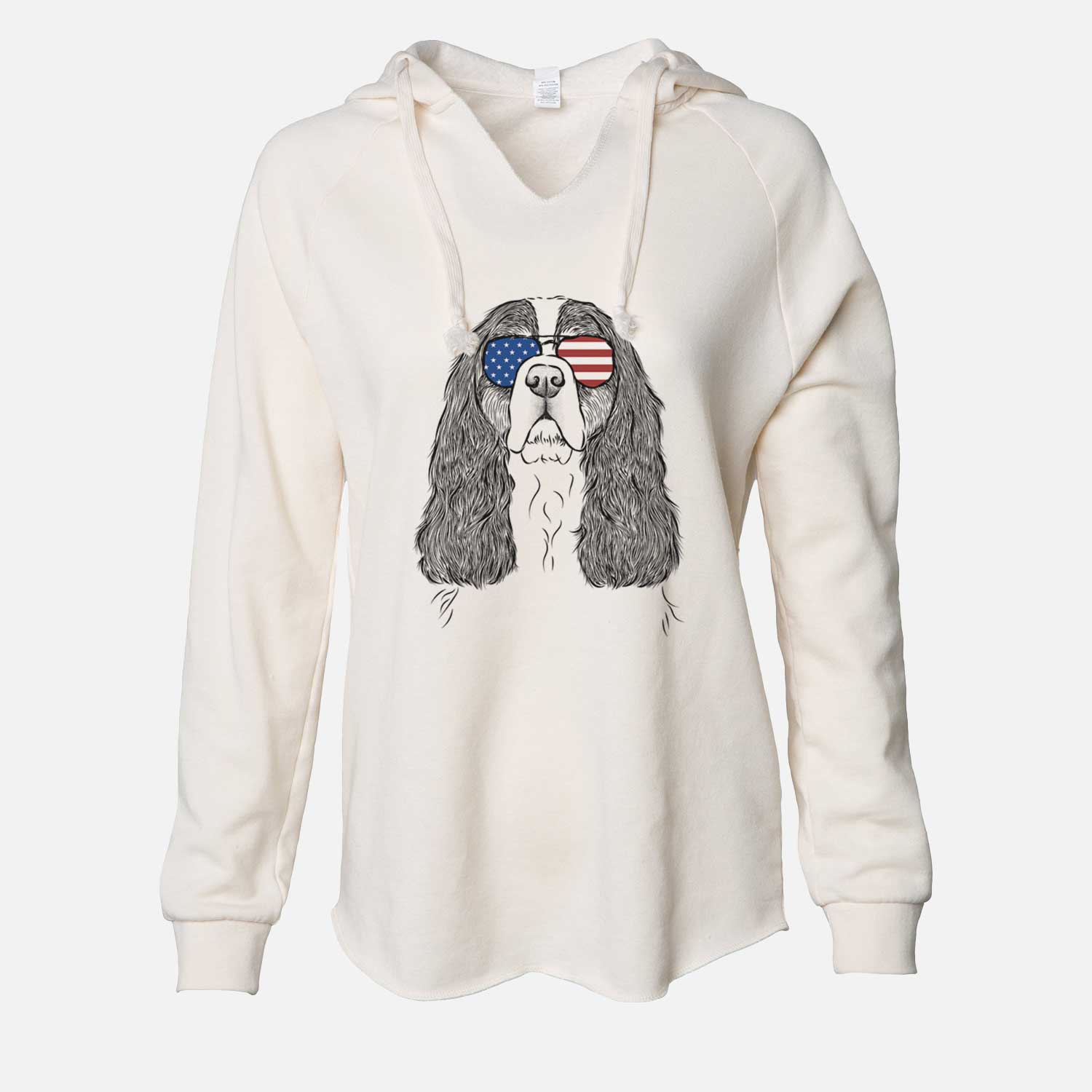 USA Sebastian the Cavalier King Charles Spaniel - Cali Wave Hooded Sweatshirt