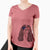 USA Sebastian the Cavalier King Charles Spaniel - Women's Perfect V-neck Shirt