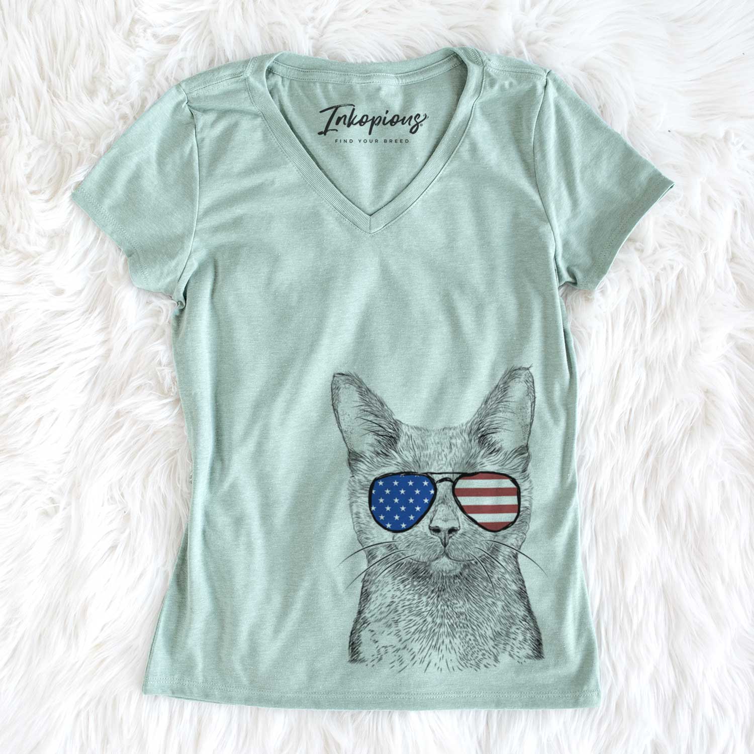 USA Shadow the Black Cat - Women's Perfect V-neck Shirt