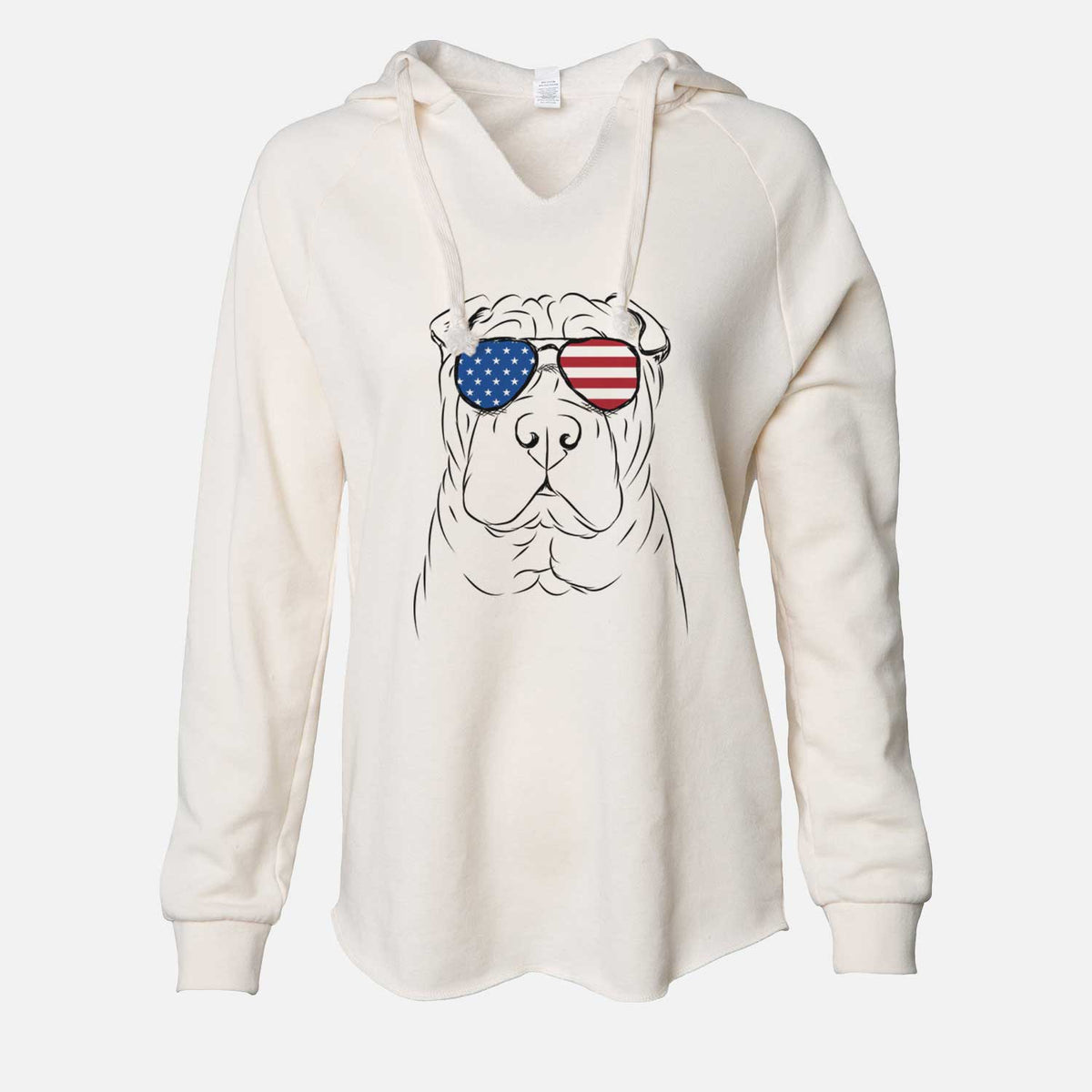 USA Sharpy the Shar Pei - Cali Wave Hooded Sweatshirt