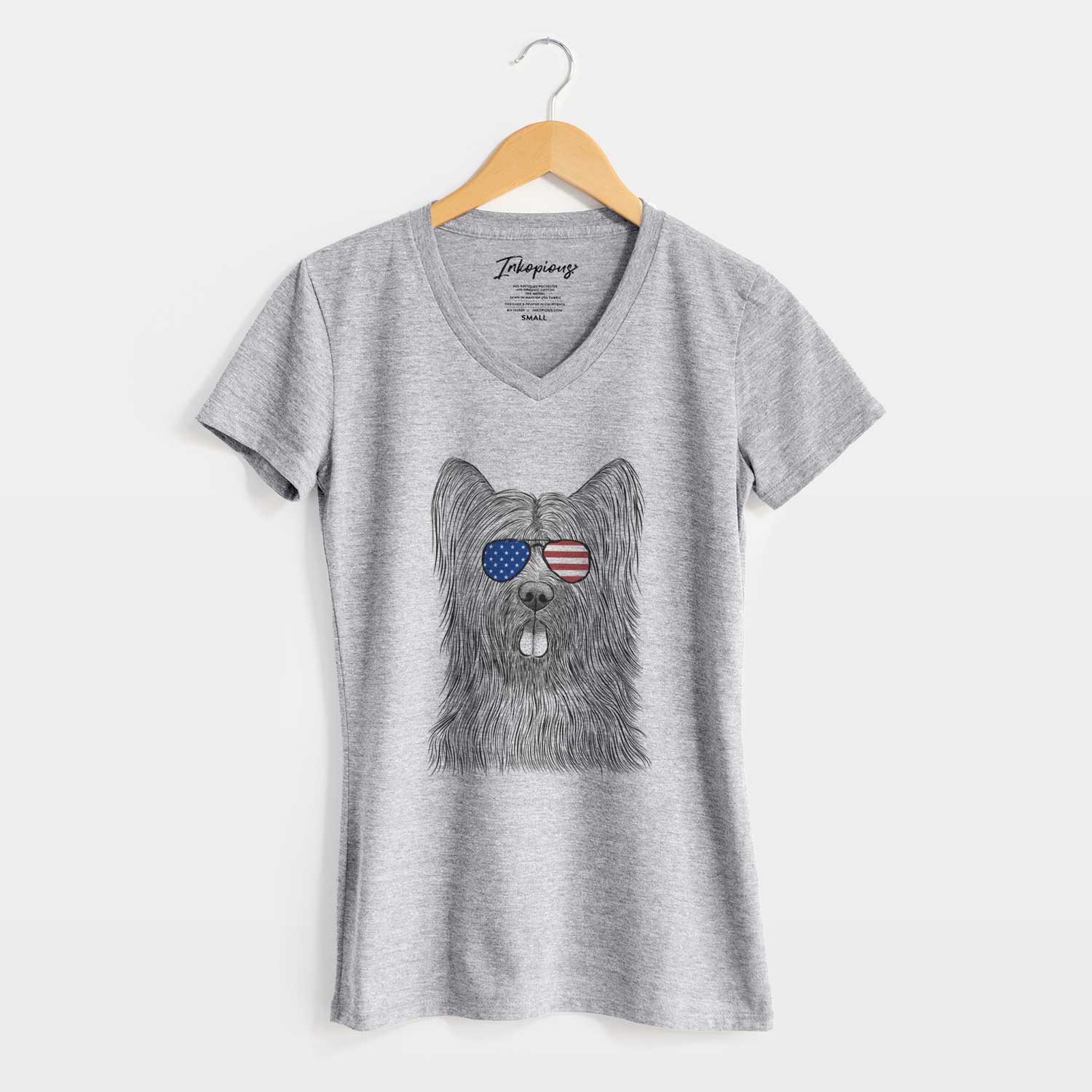 USA Shay the Briard - Women's Perfect V-neck Shirt