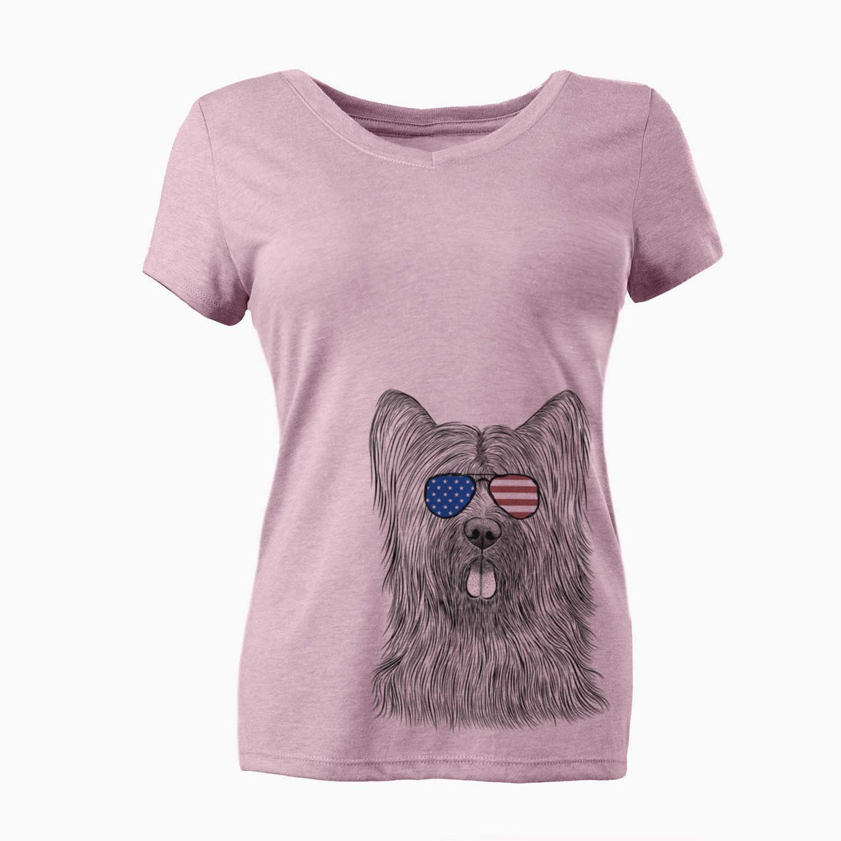 USA Shay the Briard - Women's Perfect V-neck Shirt