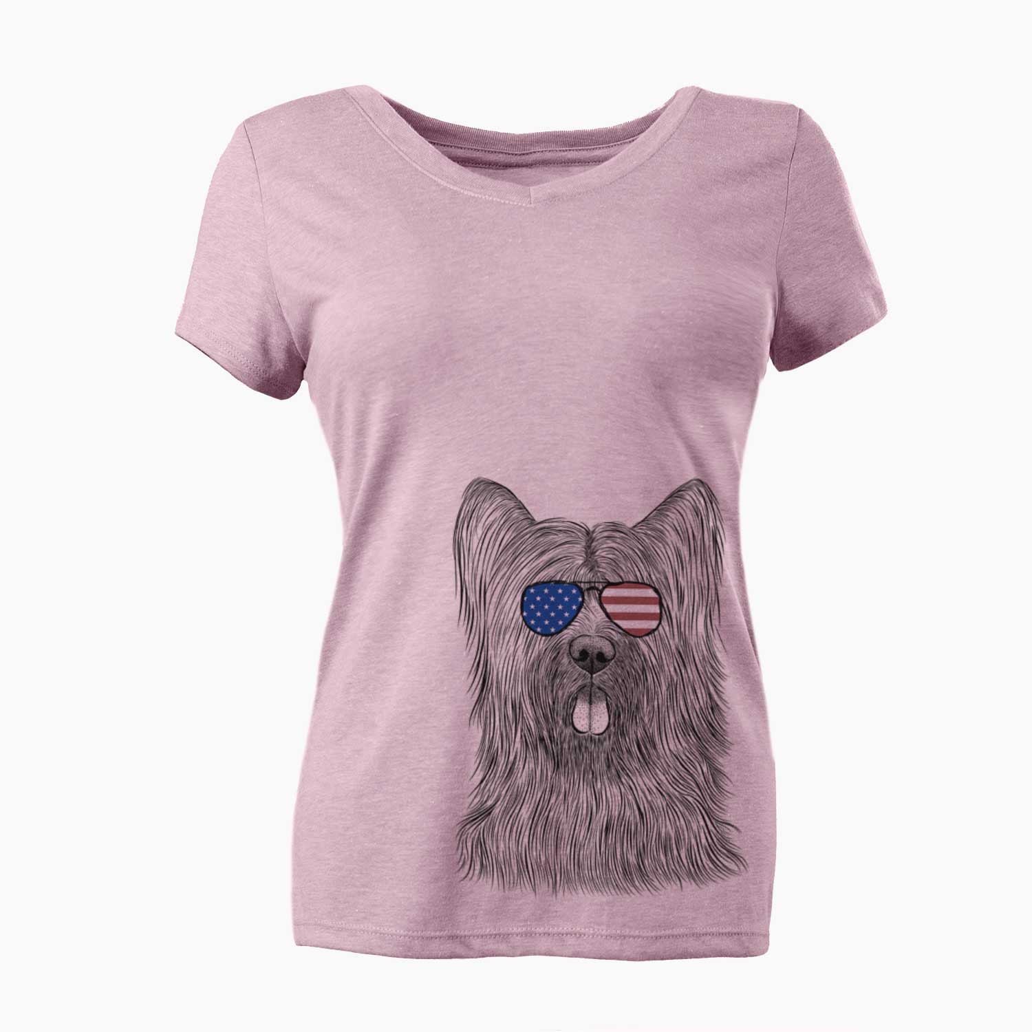 USA Shay the Briard - Women's Perfect V-neck Shirt