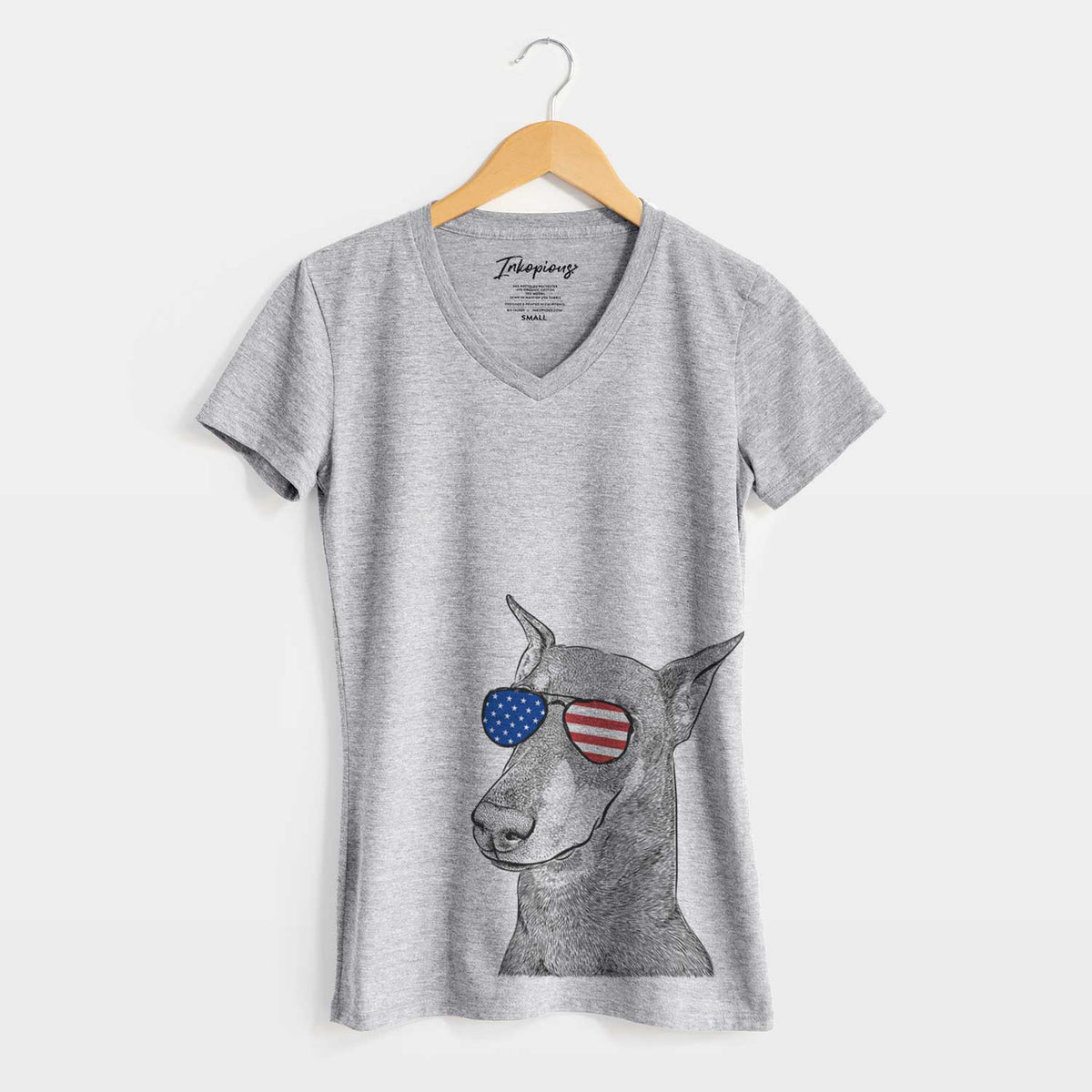USA Shelby the Doberman Pinscher - Women's Perfect V-neck Shirt