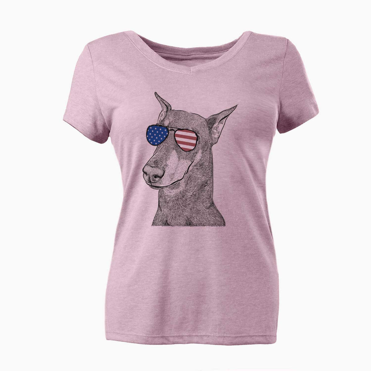 USA Shelby the Doberman Pinscher - Women's Perfect V-neck Shirt