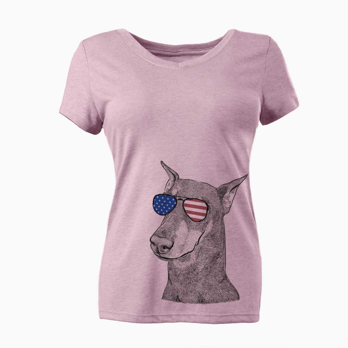USA Shelby the Doberman Pinscher - Women's Perfect V-neck Shirt