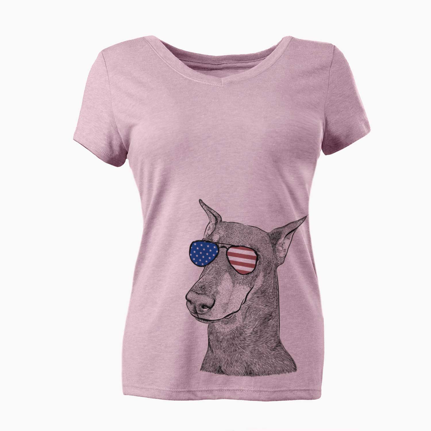 USA Shelby the Doberman Pinscher - Women's Perfect V-neck Shirt