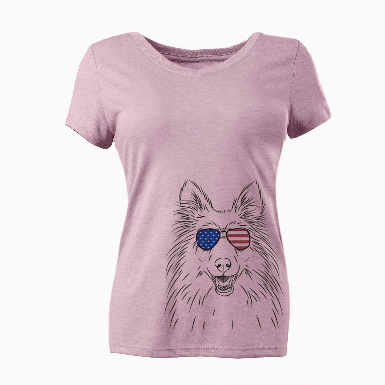 USA Sheldon the Shetland Sheepdog - Women's Perfect V-neck Shirt