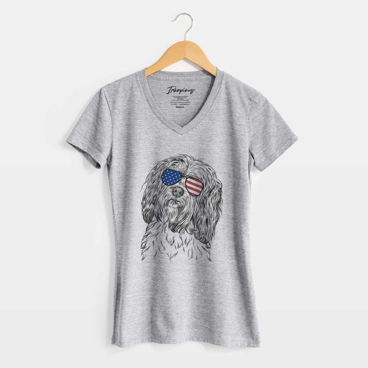 USA Shenpa the Tibetan Terrier - Women&#39;s Perfect V-neck Shirt