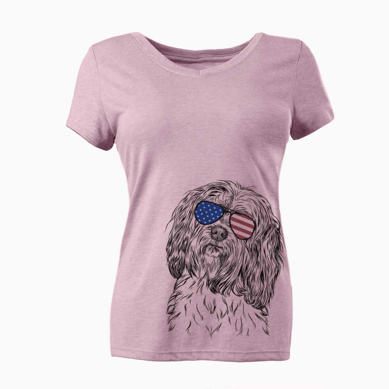 USA Shenpa the Tibetan Terrier - Women's Perfect V-neck Shirt