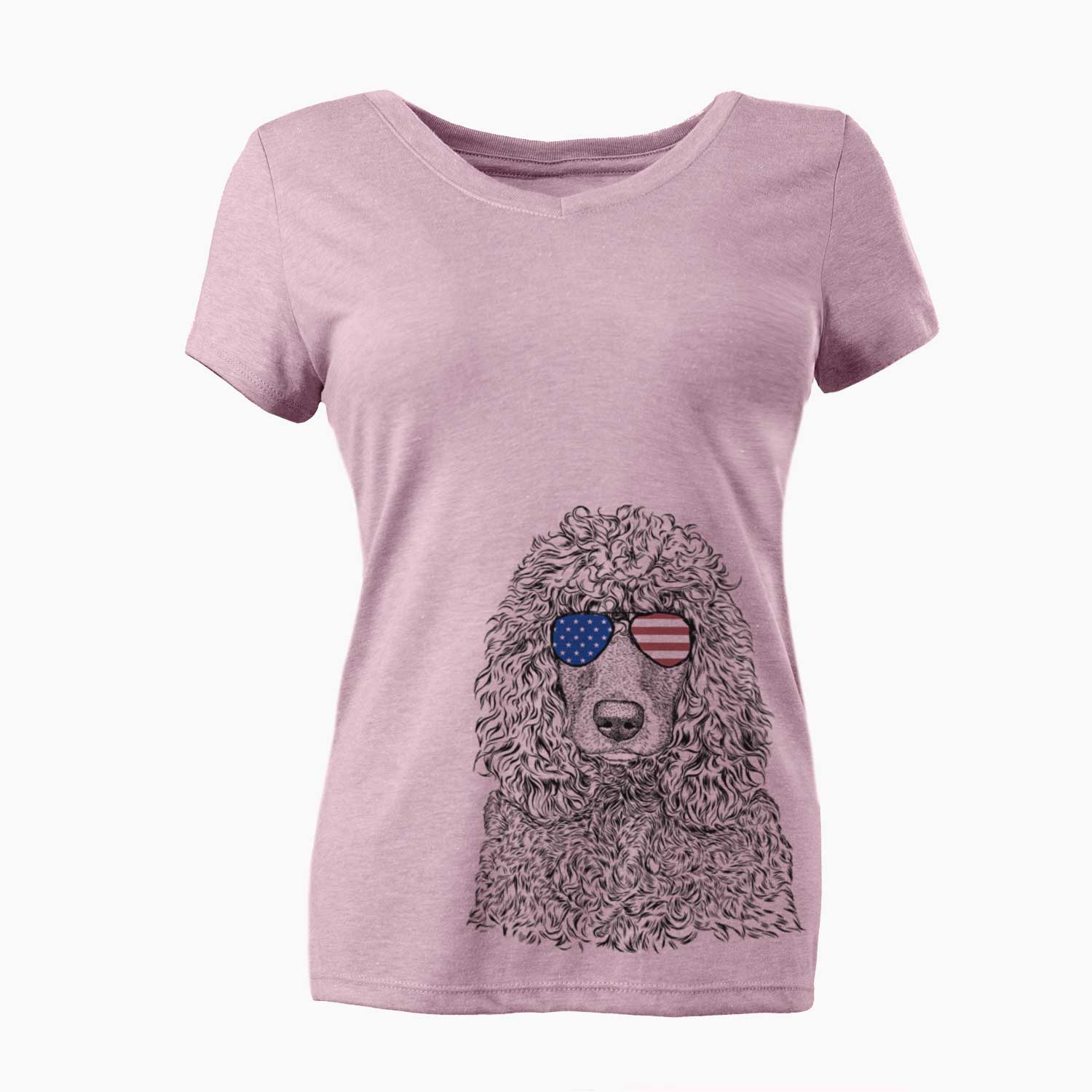 USA Shilo the Irish Water Spaniel - Women's Perfect V-neck Shirt