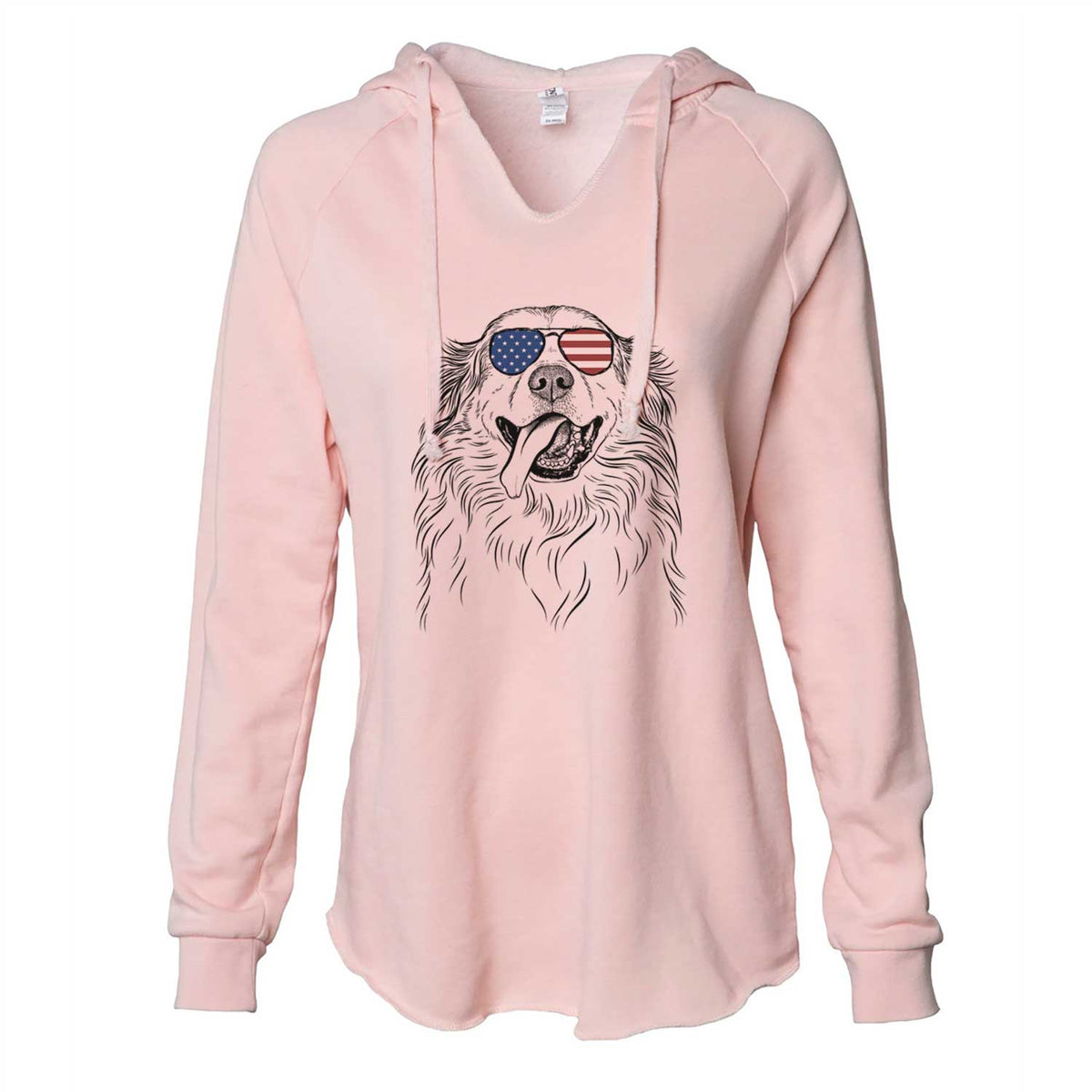 USA Shooter the Golden Retriever - Cali Wave Hooded Sweatshirt