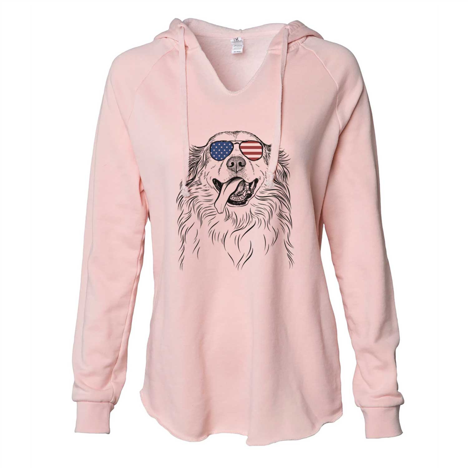 USA Shooter the Golden Retriever - Cali Wave Hooded Sweatshirt