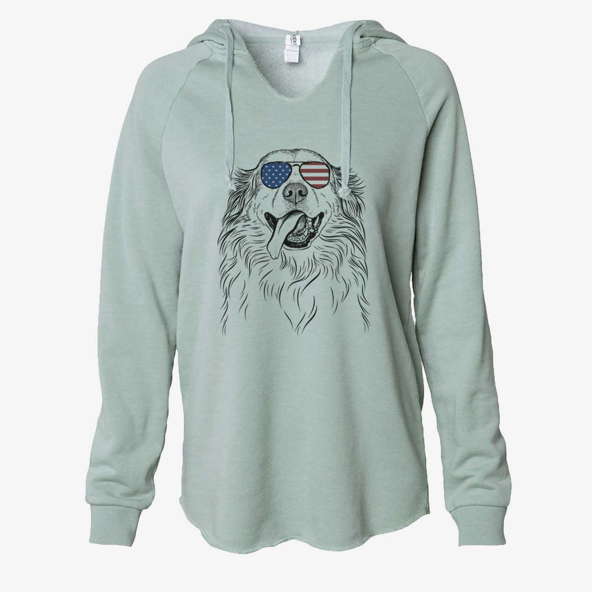 USA Shooter the Golden Retriever - Cali Wave Hooded Sweatshirt