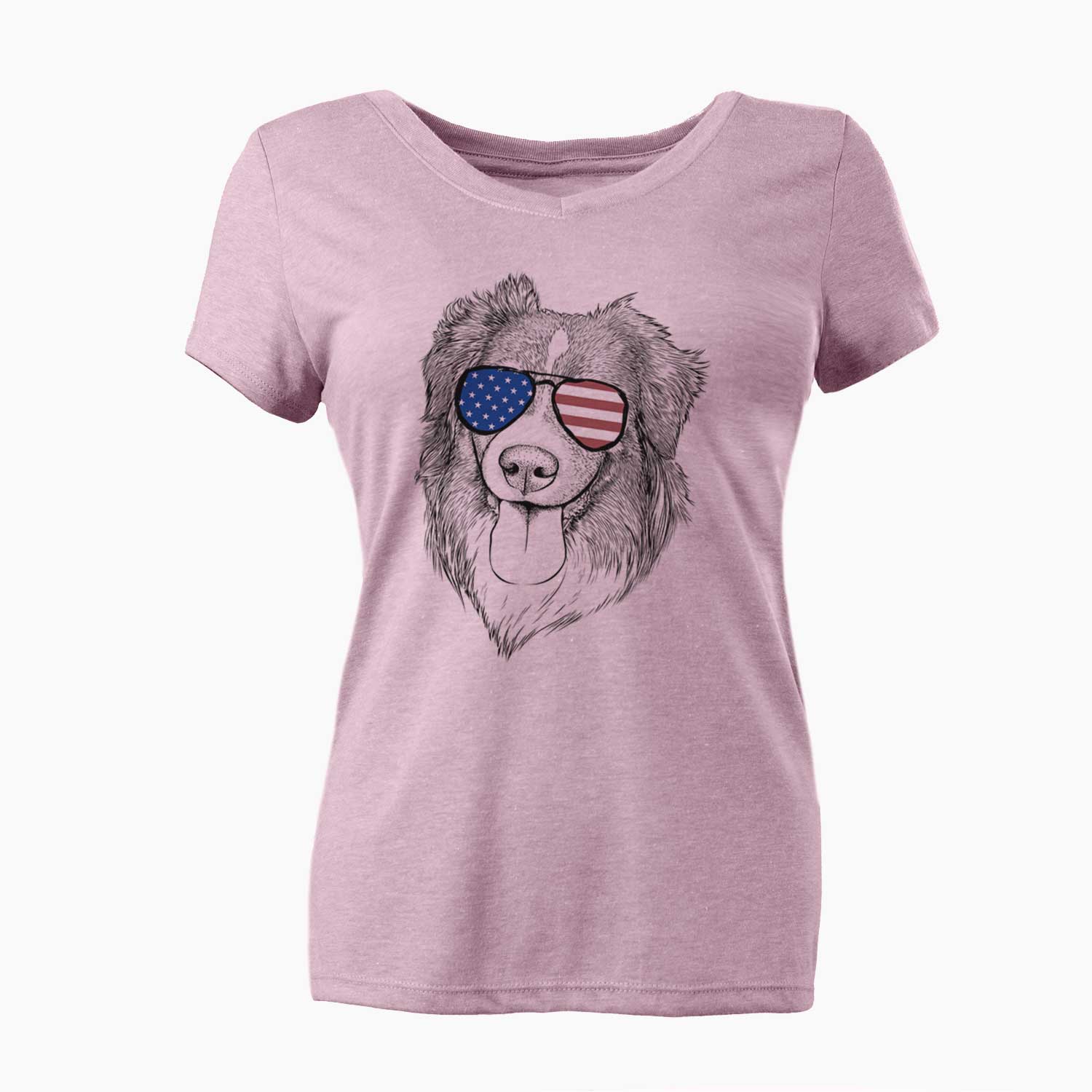 USA Siena the Australian Shepherd - Women's Perfect V-neck Shirt