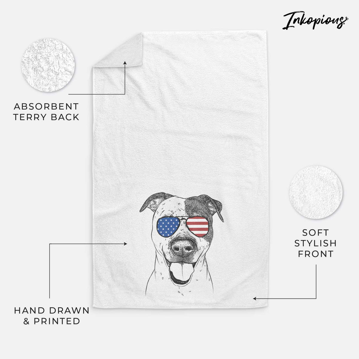 Simon the Mixed Breed Decorative Hand Towel