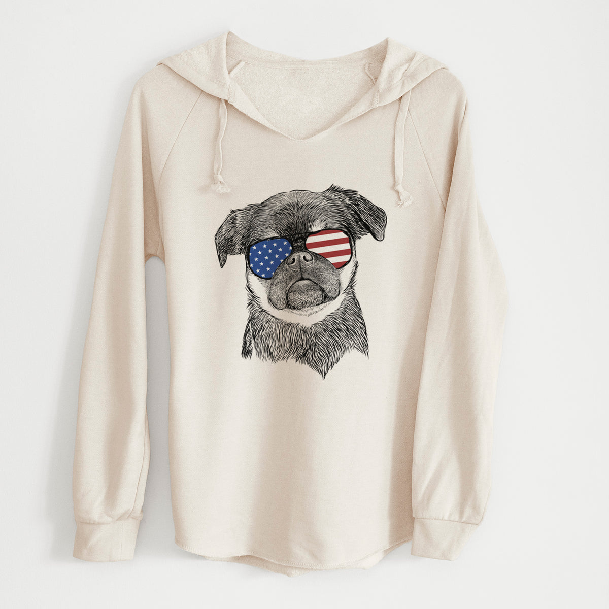 USA Simone the Brussels Griffon - Cali Wave Hooded Sweatshirt