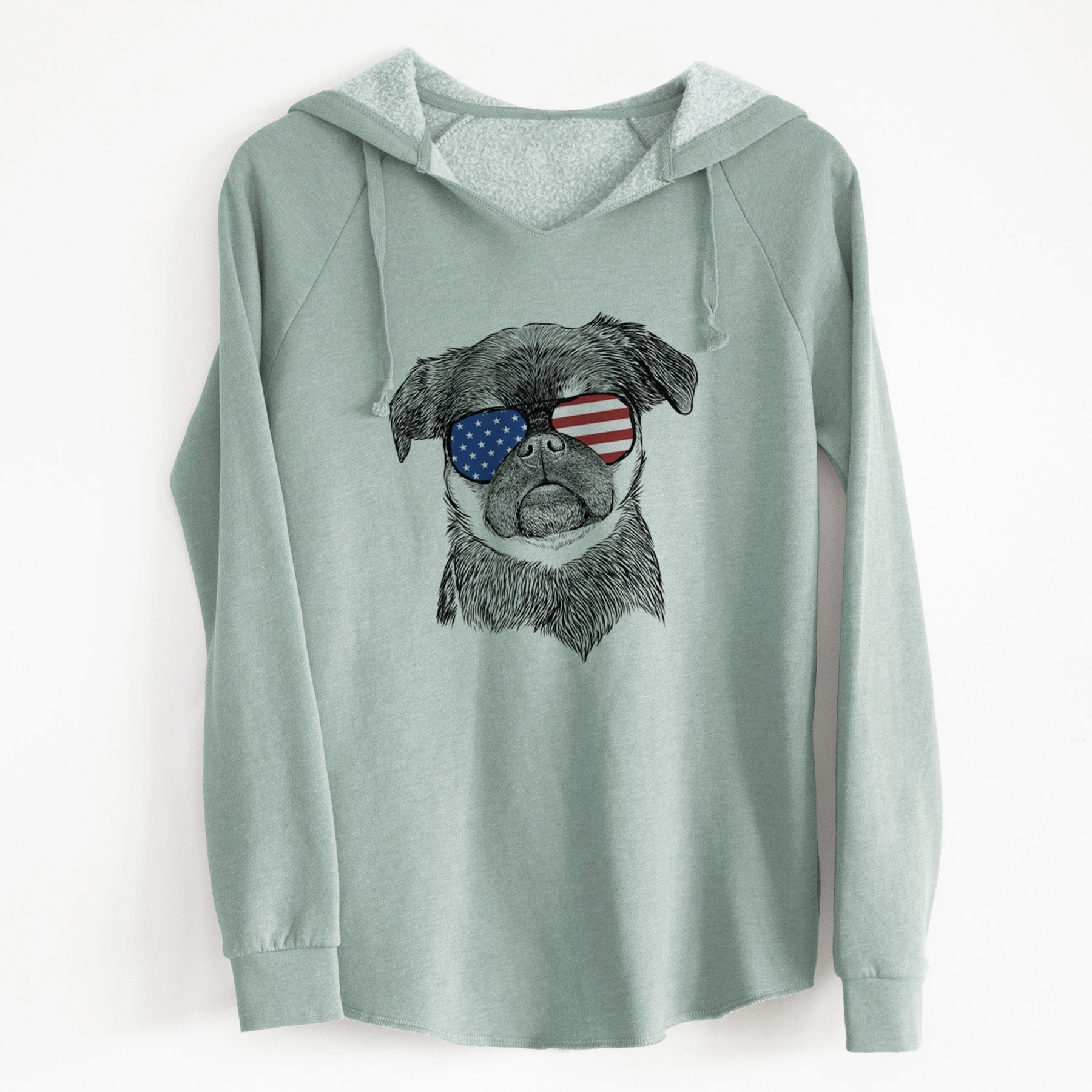 USA Simone the Brussels Griffon - Cali Wave Hooded Sweatshirt