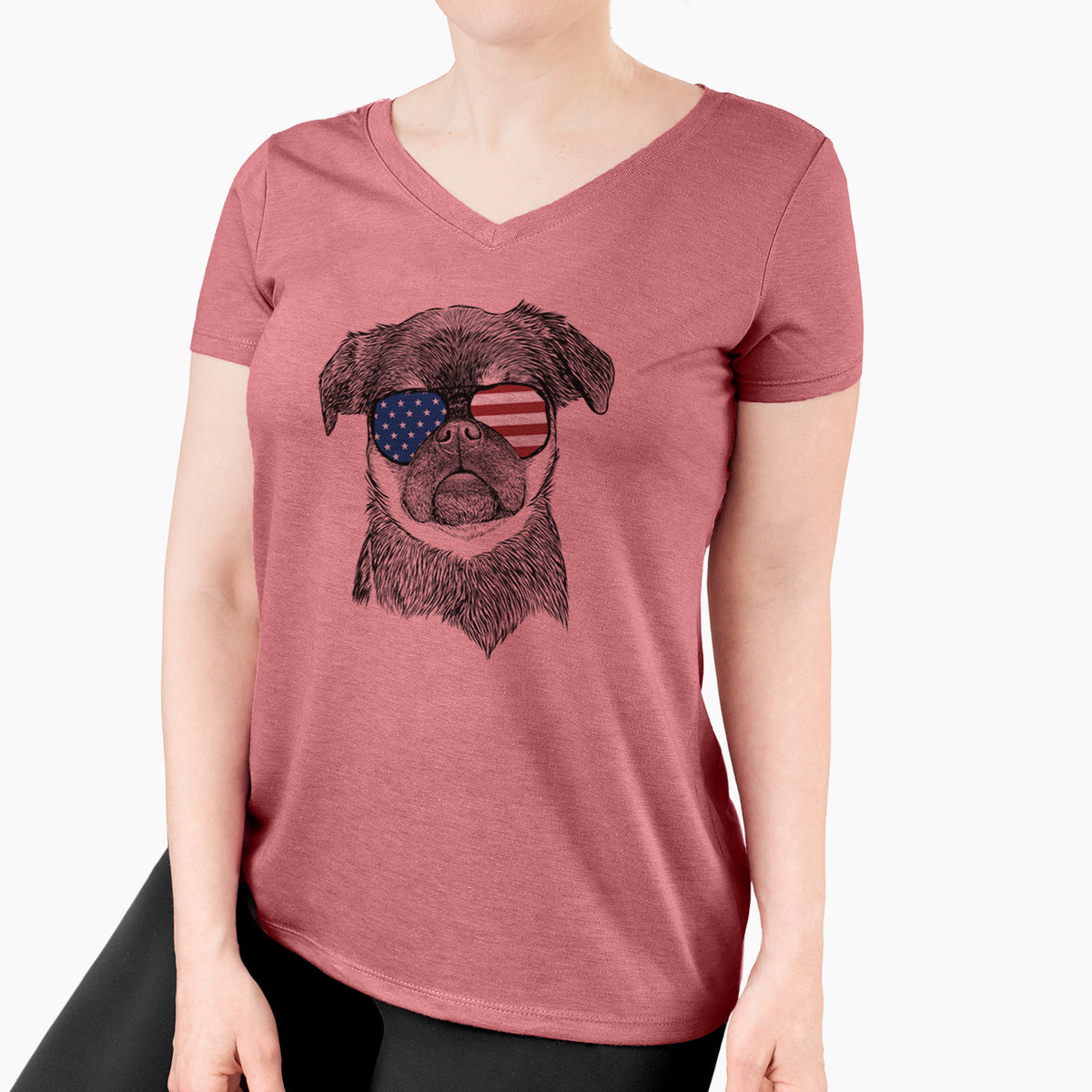 USA Simone the Brussels Griffon - Women's Perfect V-neck Shirt