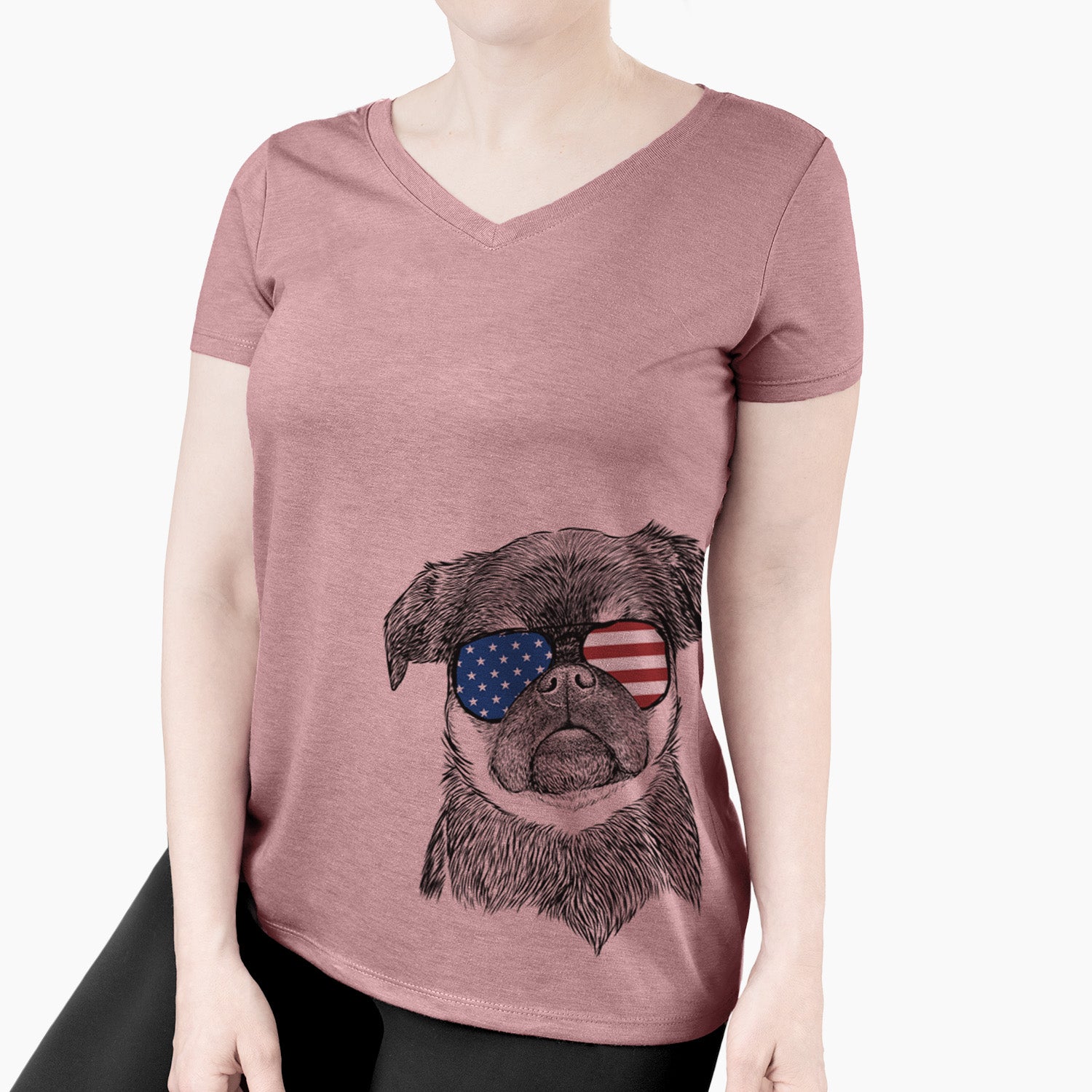 USA Simone the Brussels Griffon - Women's Perfect V-neck Shirt