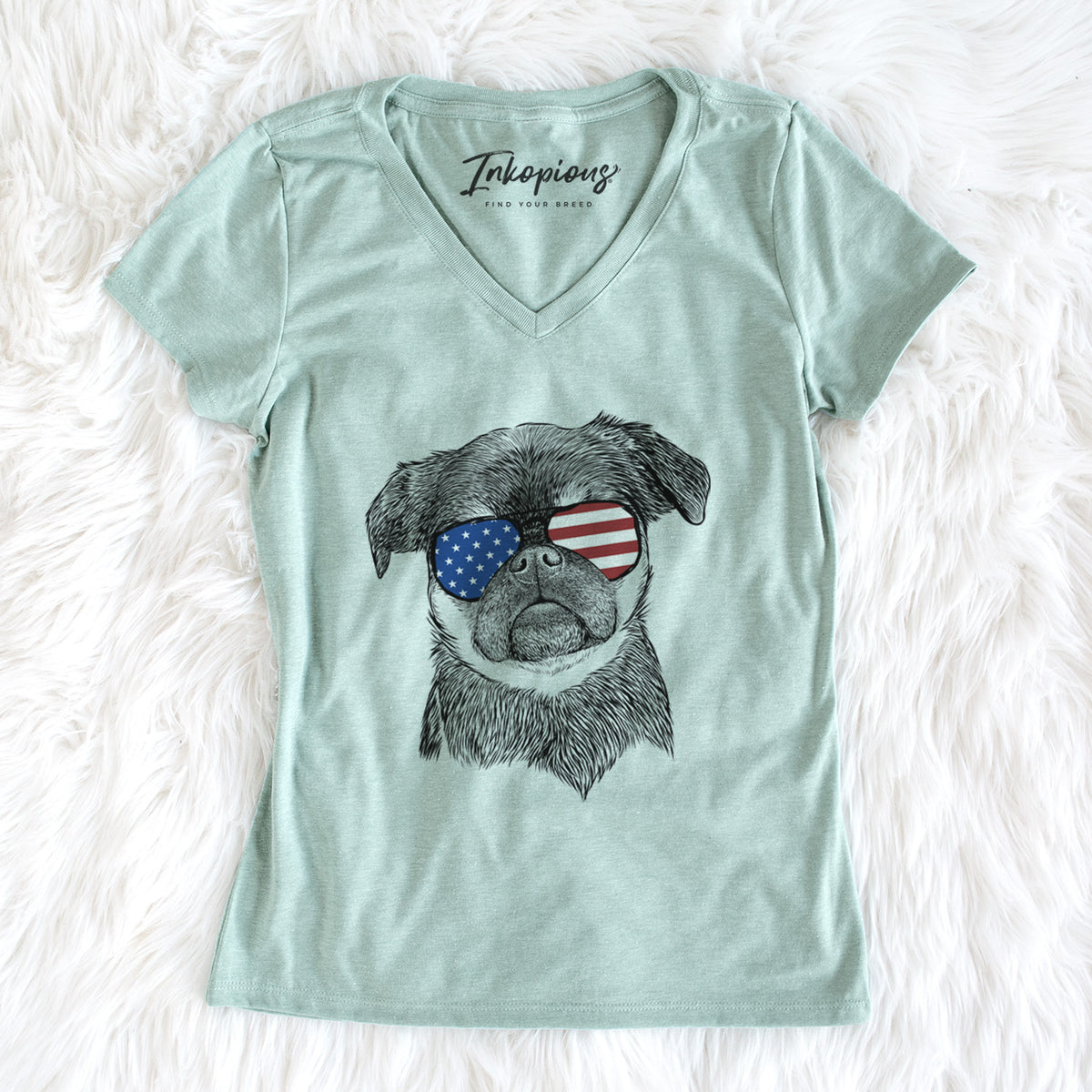 USA Simone the Brussels Griffon - Women's Perfect V-neck Shirt