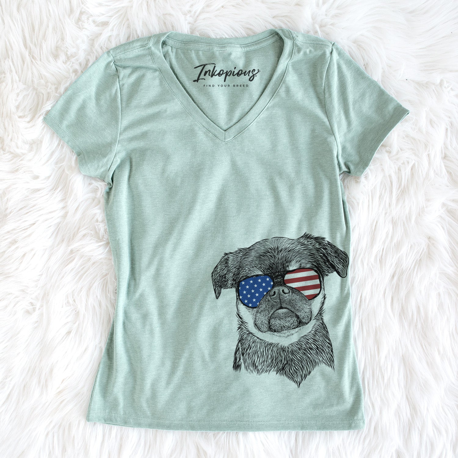 USA Simone the Brussels Griffon - Women's Perfect V-neck Shirt