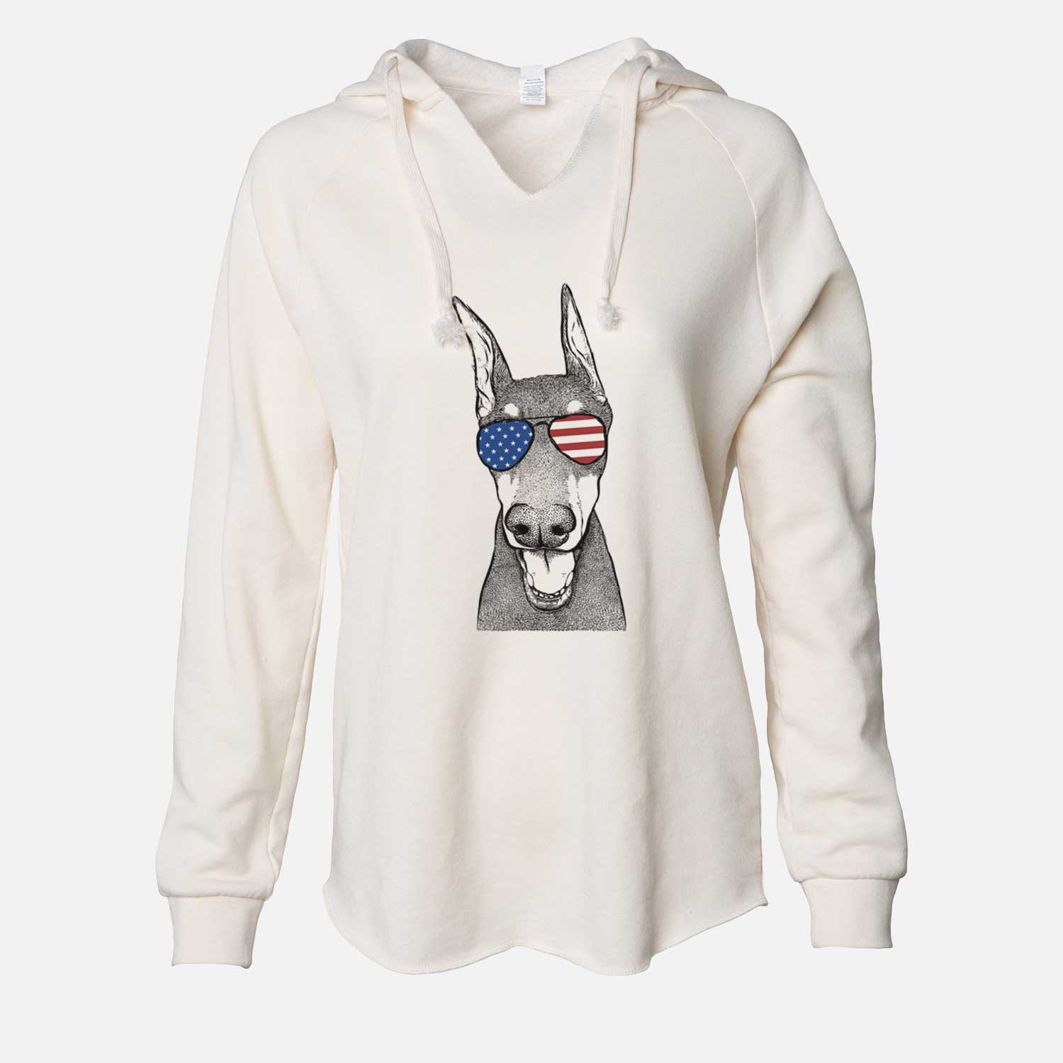 USA Sir Duke the Doberman Pinscher - Cali Wave Hooded Sweatshirt