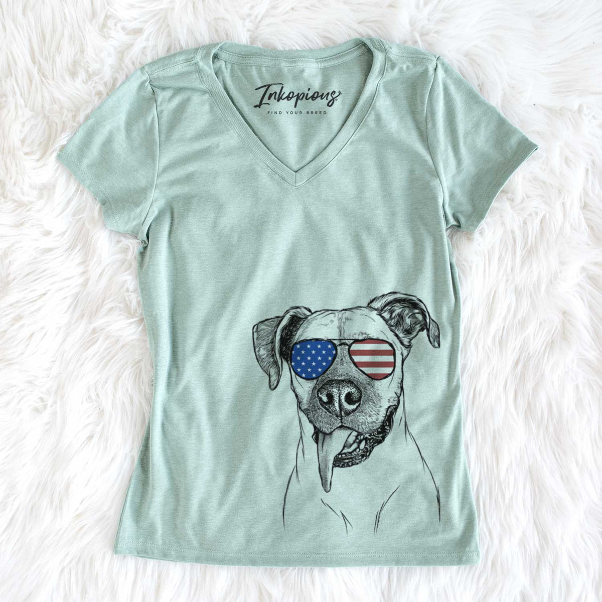 USA Sir Jake the Boxer - Women's Perfect V-neck Shirt