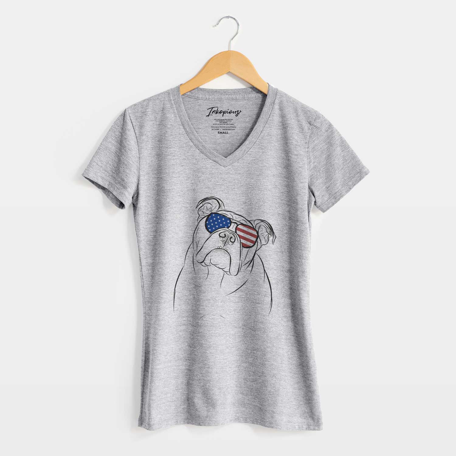 USA Sir Louis the English Bulldog - Women's Perfect V-neck Shirt