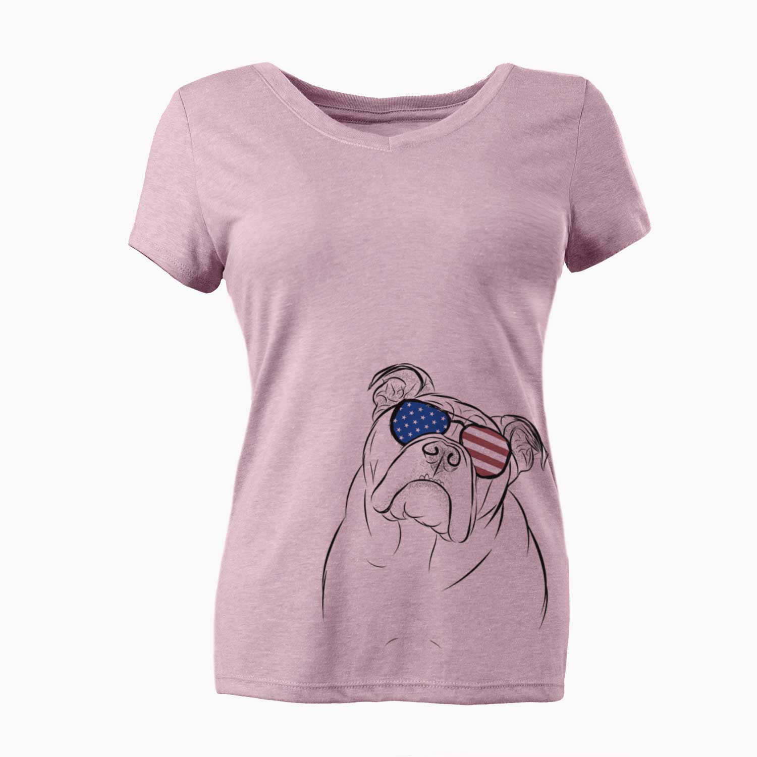 USA Sir Louis the English Bulldog - Women's Perfect V-neck Shirt