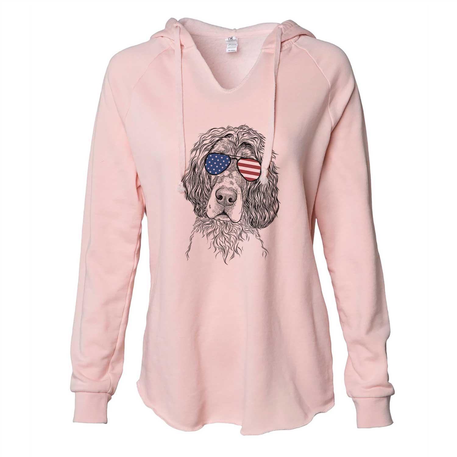 USA Sir Rexford the Blue Belton English Setter - Cali Wave Hooded Sweatshirt