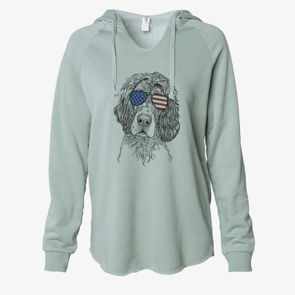 USA Sir Rexford the Blue Belton English Setter - Cali Wave Hooded Sweatshirt
