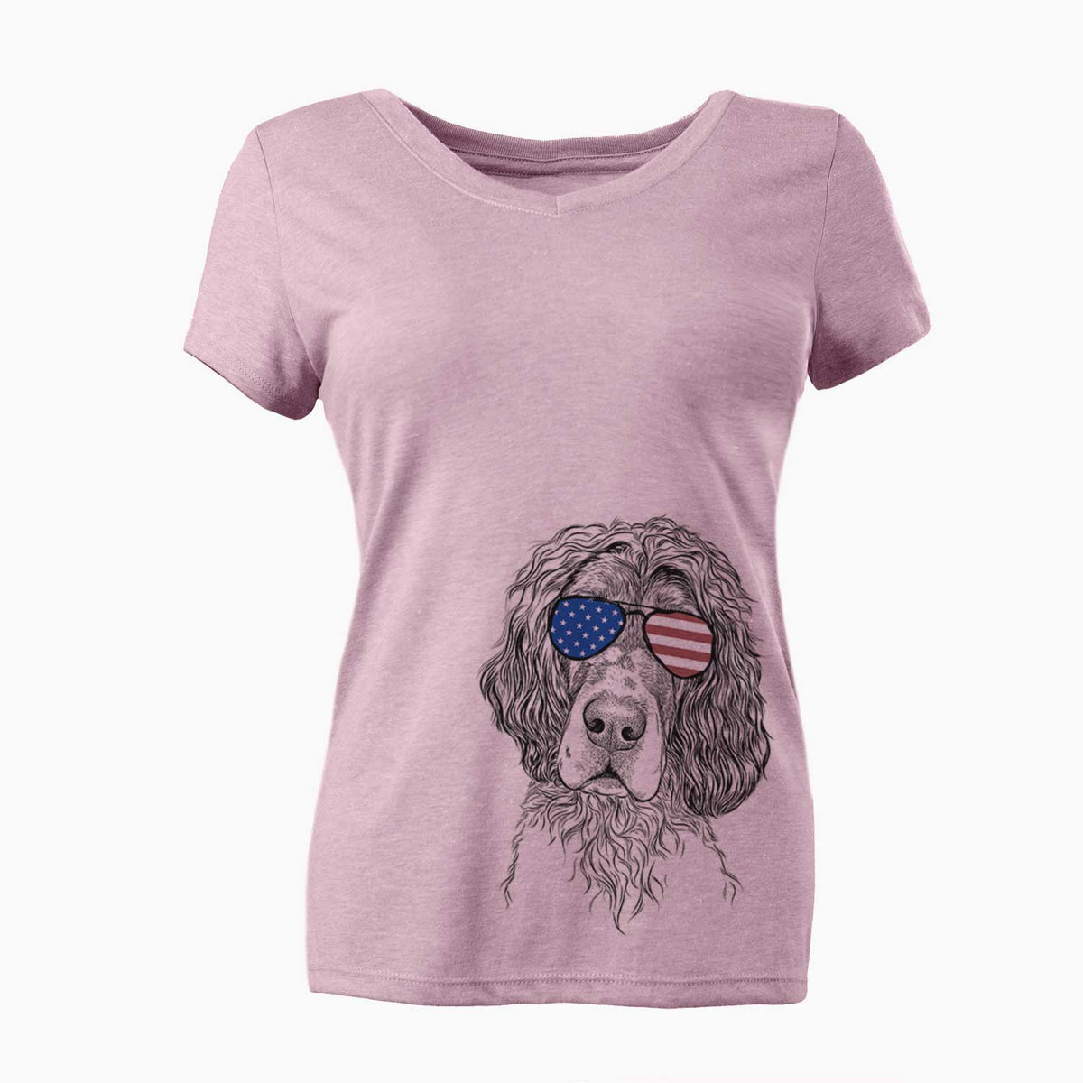 USA Sir Rexford the Blue Belton English Setter - Women's Perfect V-neck Shirt