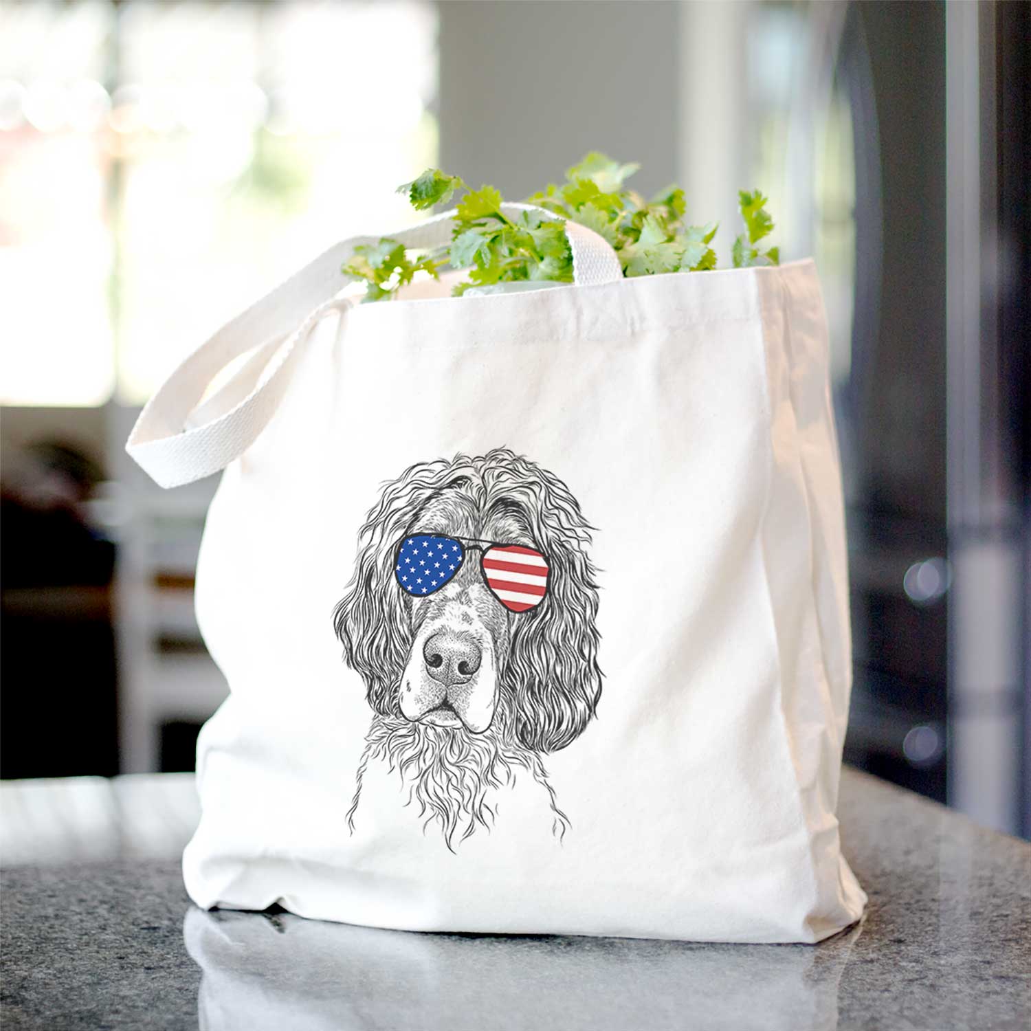 Sir Rexford the Blue Belton English Setter - Tote Bag